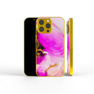 Notes of Pink | Marble Precious Metals Case in Gold