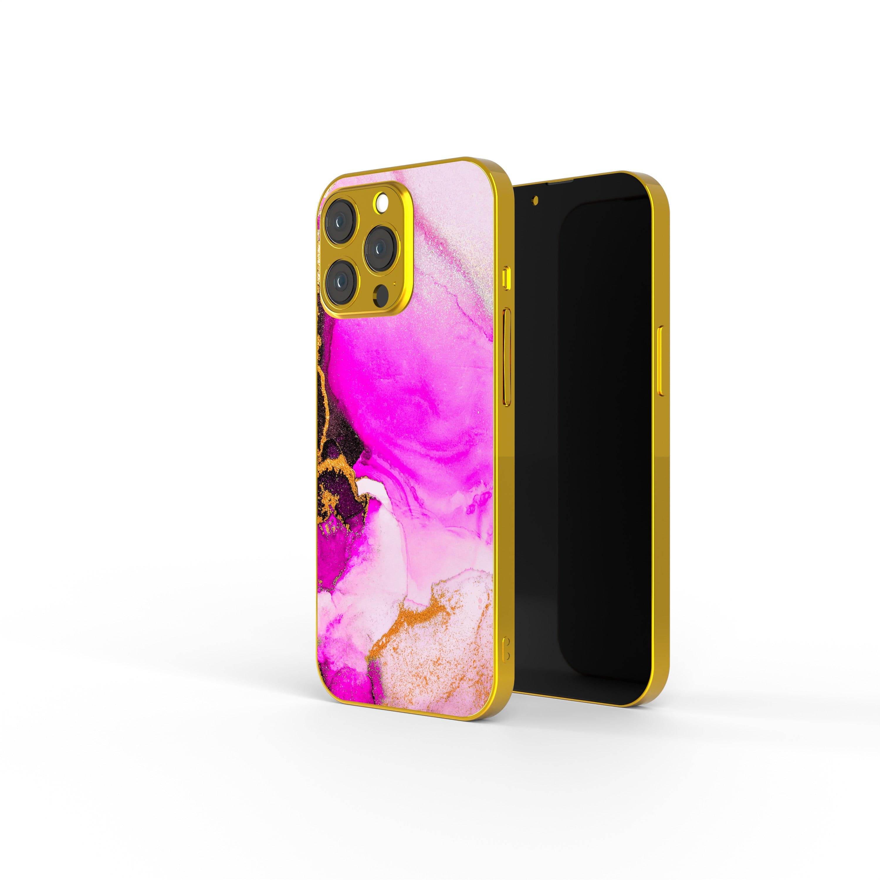 Notes of Pink | Marble Precious Metals Case in Gold