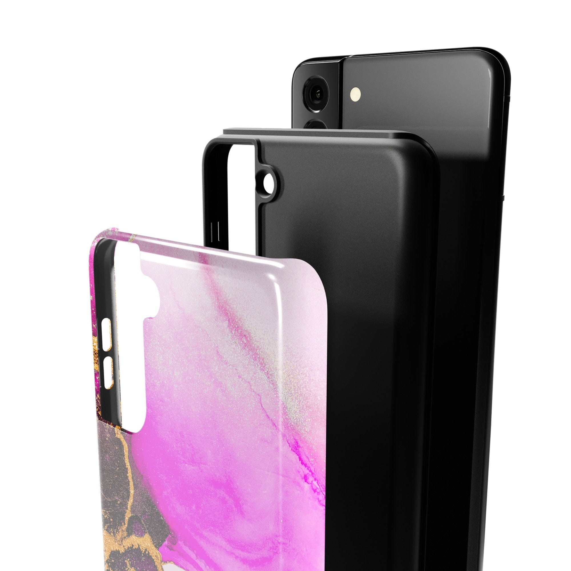 Notes of Pink | Marble Samsung Case Tough for Galaxy S21 Plus