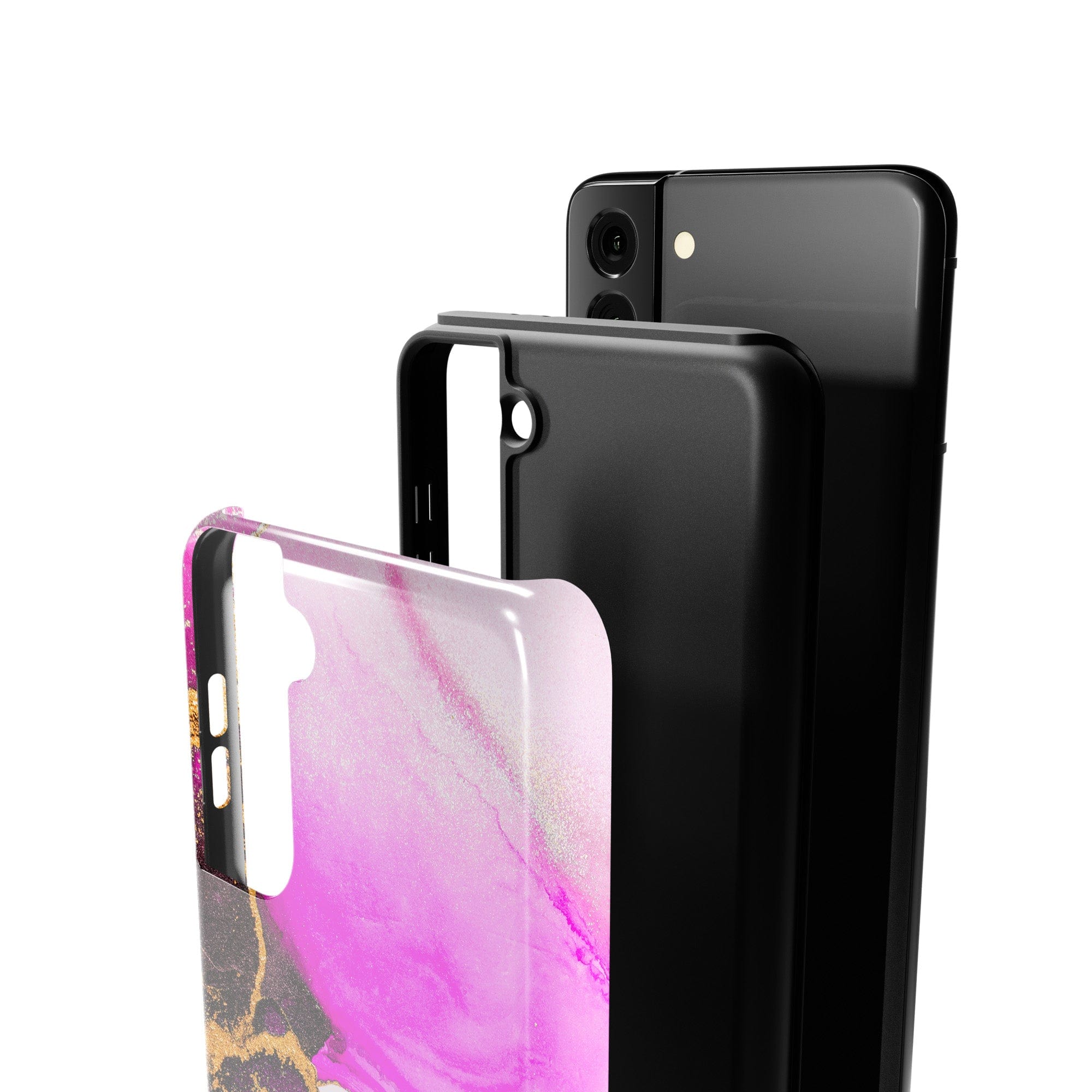 Notes of Pink | Marble Samsung Case Tough for Galaxy S21 