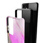 Notes of Pink | Marble Samsung Case Tough for Galaxy S21 Ultra