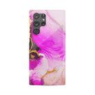 Notes of Pink | Marble Samsung Case Slim for Galaxy S22 Ultra