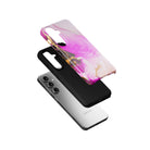 Notes of Pink | Marble Samsung Case Tough for Galaxy S24