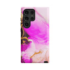 Notes of Pink | Marble Samsung Case Tough for Galaxy S24 Ultra