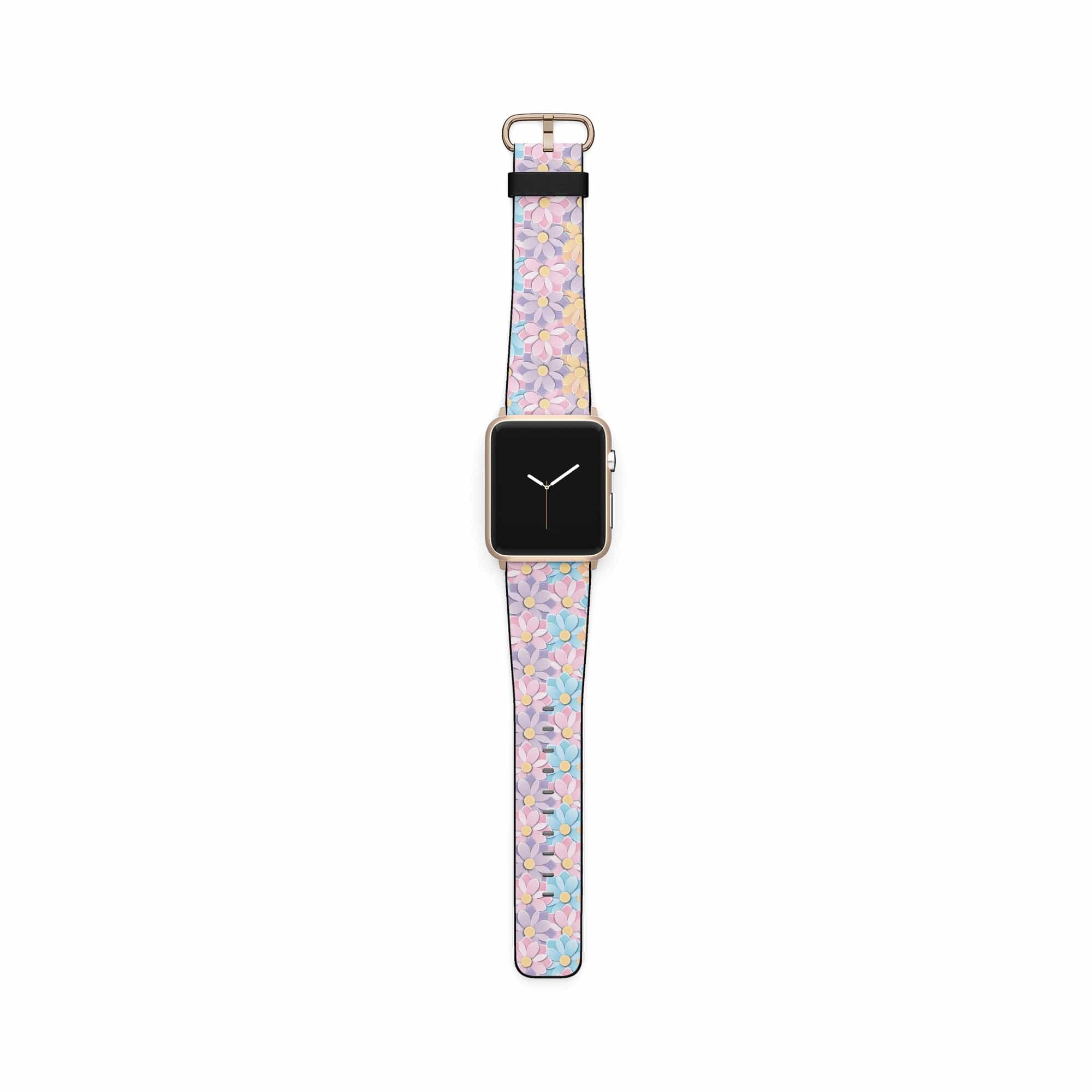 Origami Explosion | Paper Flowers Floral Apple Watch Band for 38/40/41 mm Watch in Gold