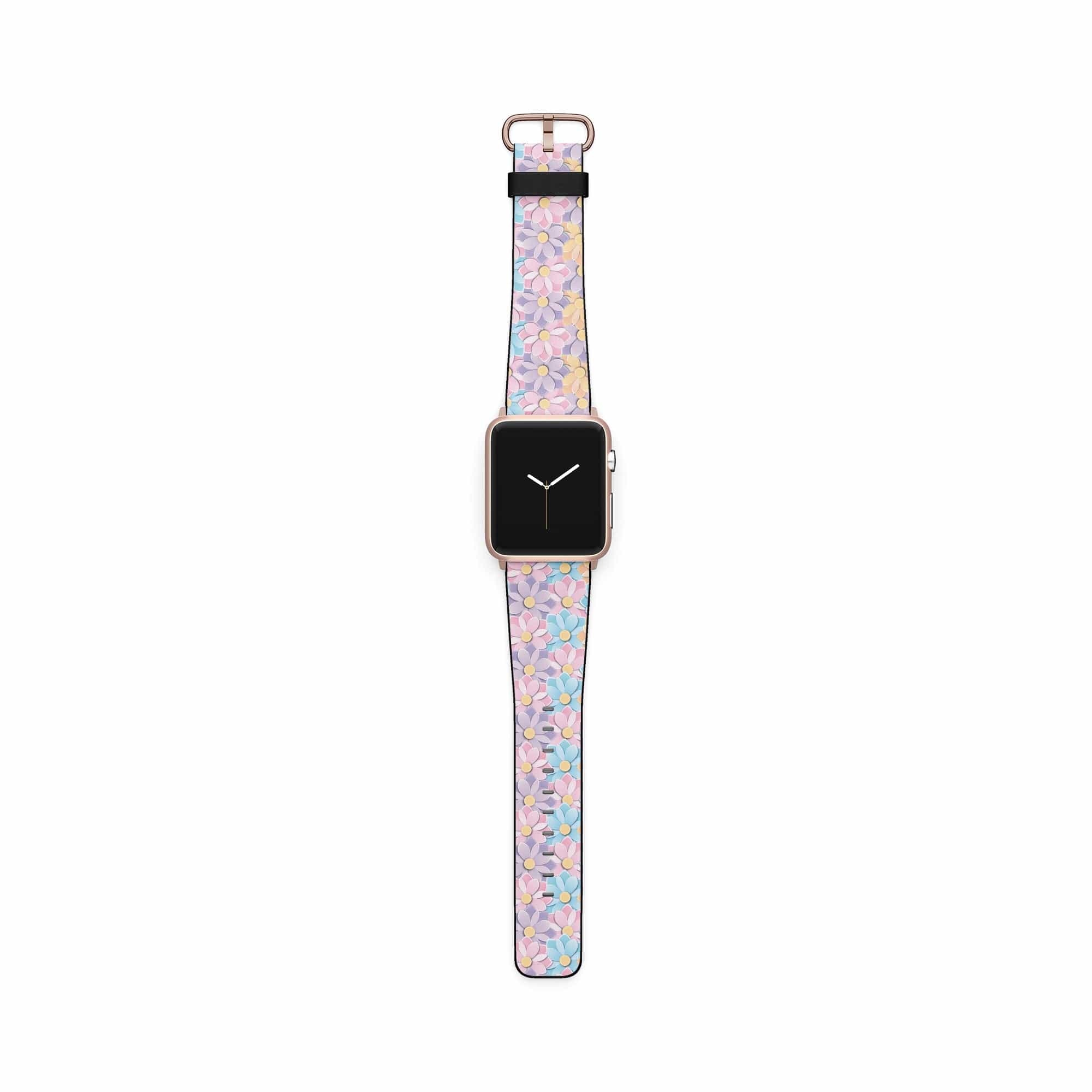 Origami Explosion | Paper Flowers Floral Apple Watch Band for 38/40/41 mm Watch in Rose Gold