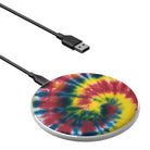 Out of Focus | Tie Dye Wireless Charging Pad in Silver