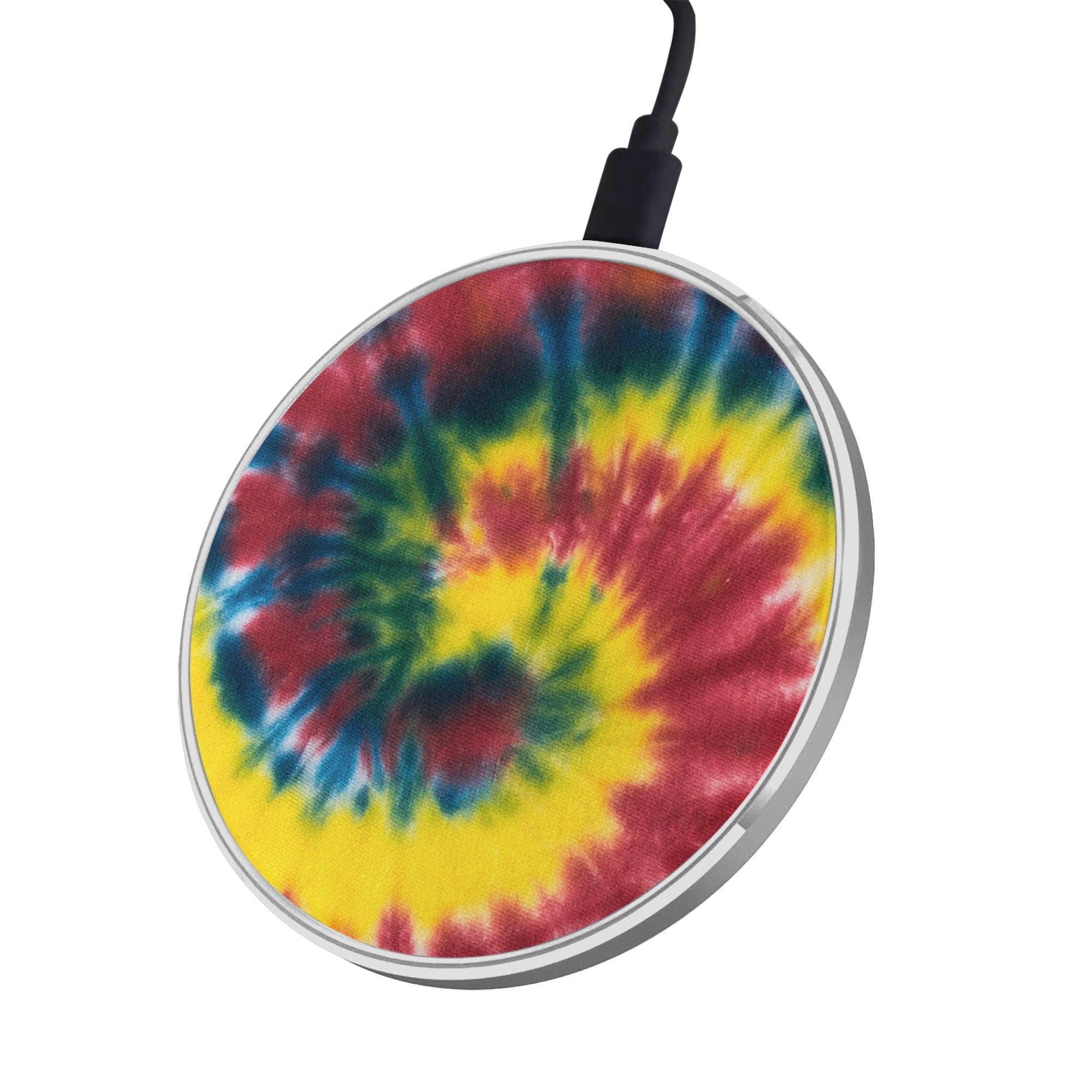 Out of Focus | Tie Dye Wireless Charging Pad in Silver