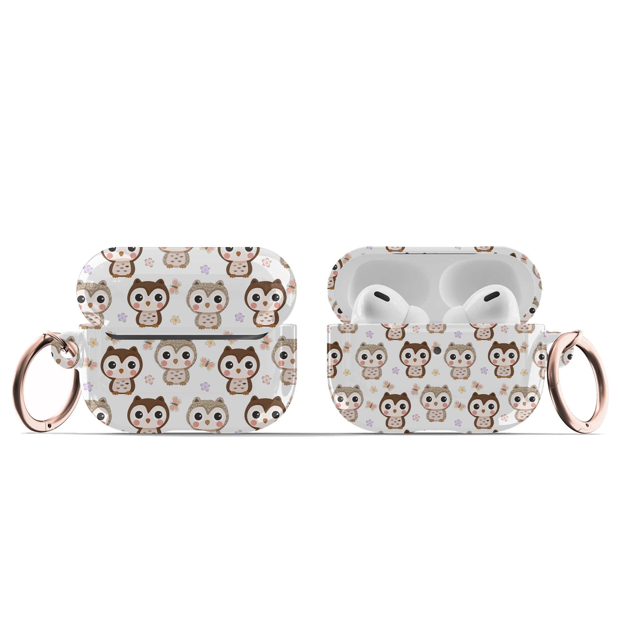 Owlet Bliss | Baby Owl Apple AirPods Case for AirPods 3 & AirPods Pro 1&2 Rose Gold