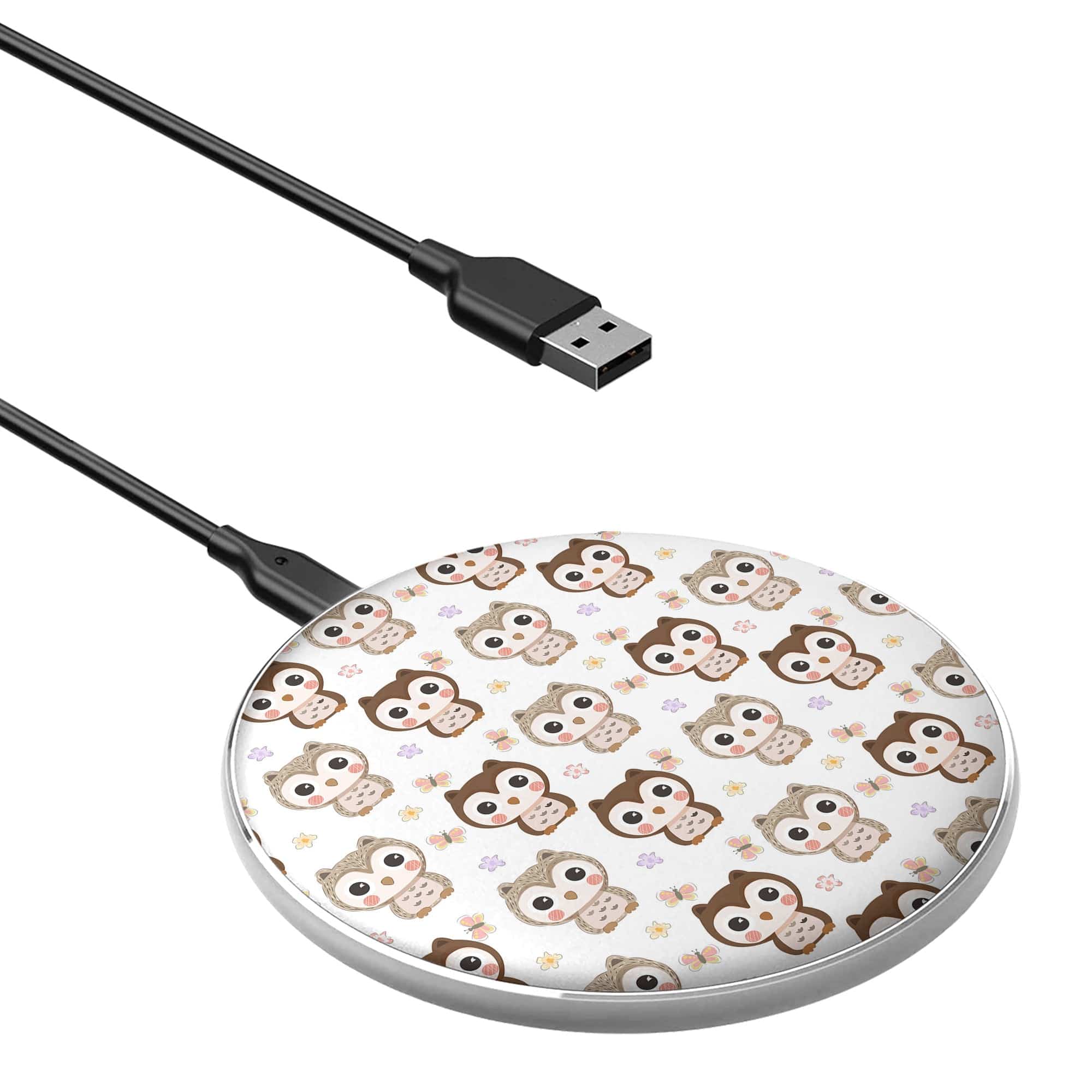 Owlet Bliss | Baby Owl Wireless Charging Pad in Silver