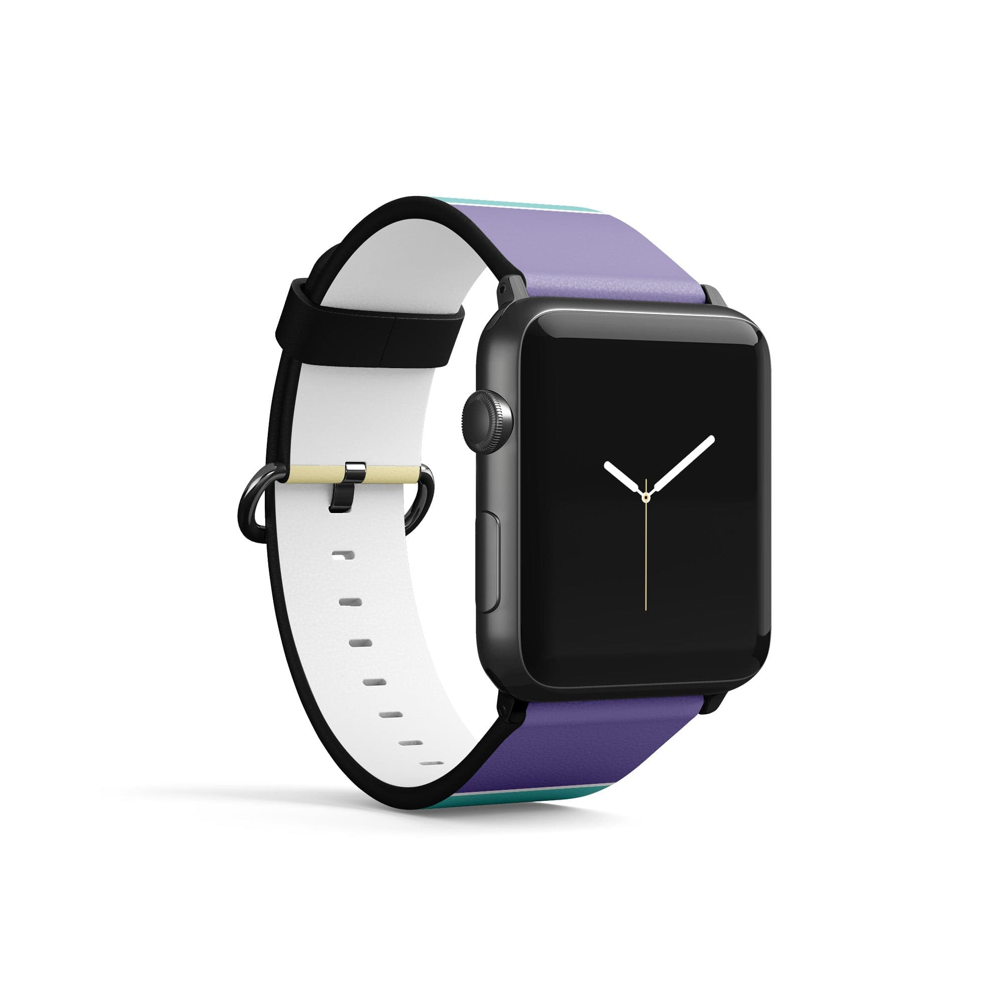 Pastel Stacks | Rectangle Shapes Apple Watch Band for 38/40/41 mm Watch in Black