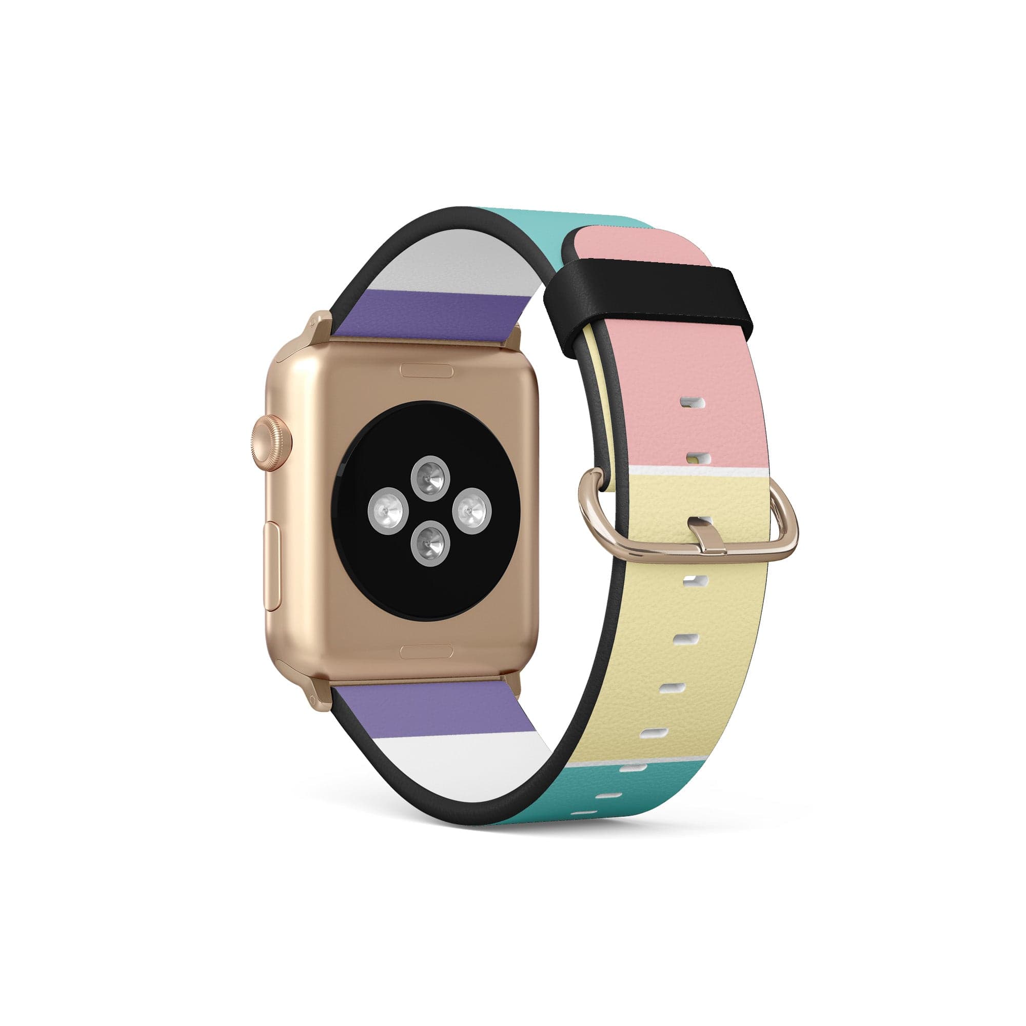 Pastel Stacks | Rectangle Shapes Apple Watch Band for 38/40/41 mm Watch in Gold