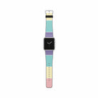 Pastel Stacks | Rectangle Shapes Apple Watch Band for 38/40/41 mm Watch in Silver