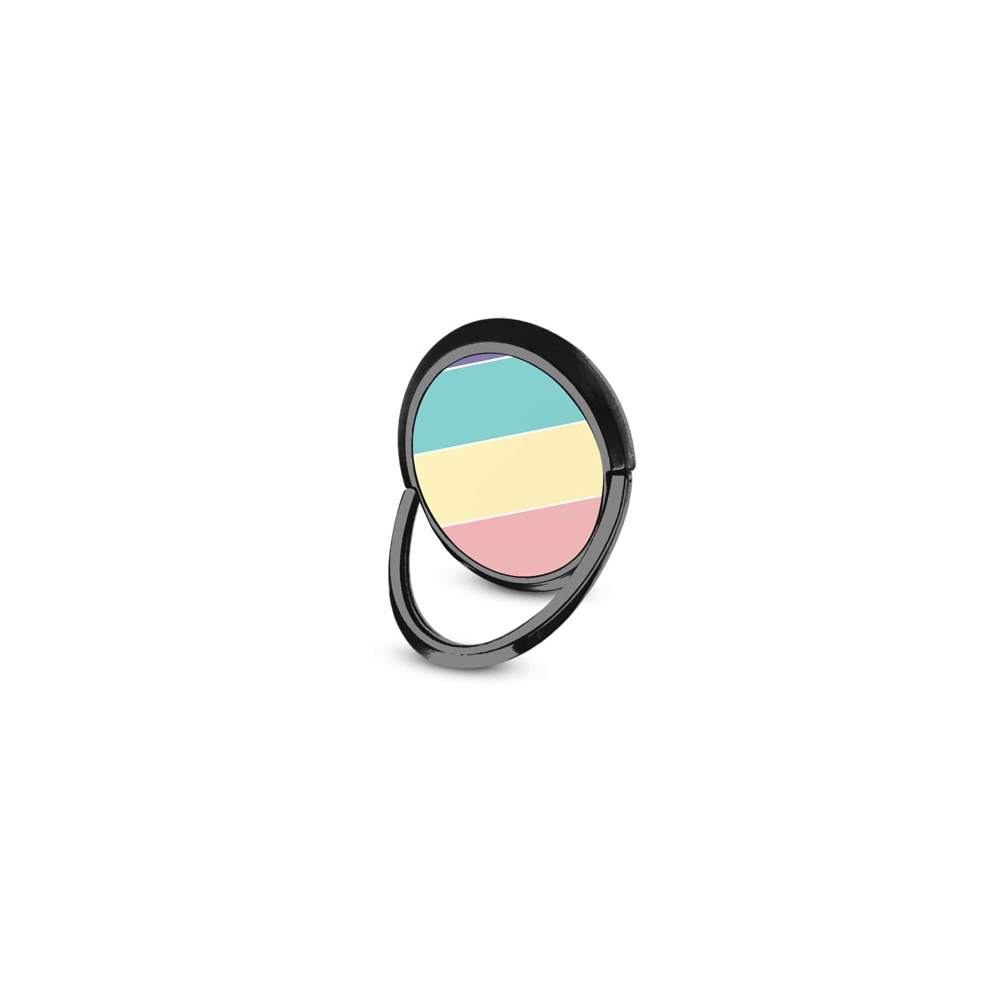 Pastel Stacks | Rectangle Shapes Ring Holder in Black