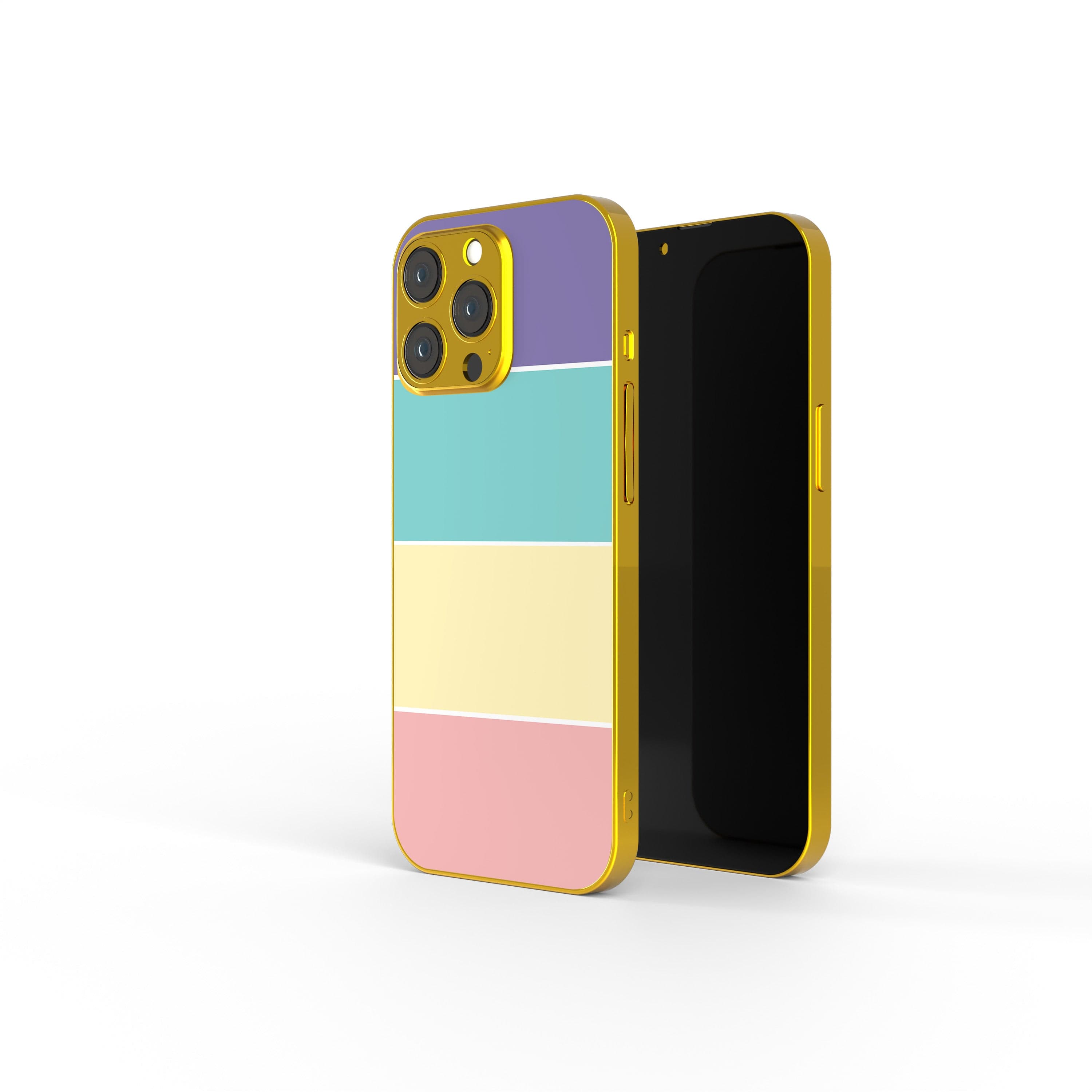 Pastel Stacks | Rectangle Shapes Precious Metals Case in Gold