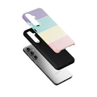 Pastel Stacks | Rectangle Shapes Samsung Case Tough for Galaxy S24 Plus