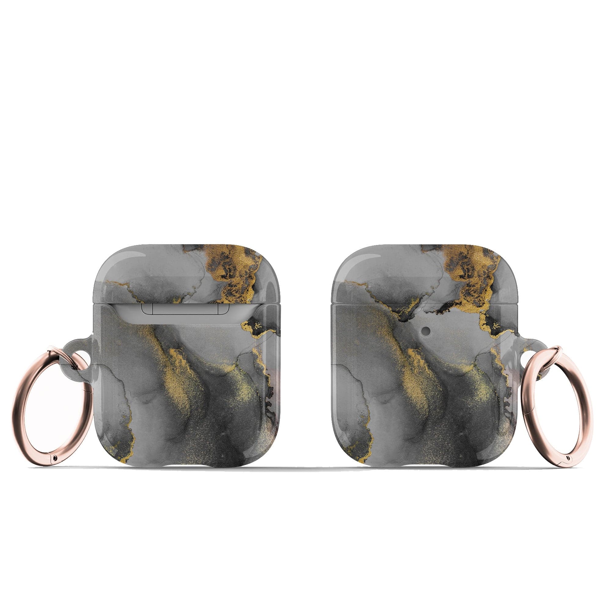 Perfect Gentleman | Marble Apple AirPods Case for AirPods 1&2 Rose Gold