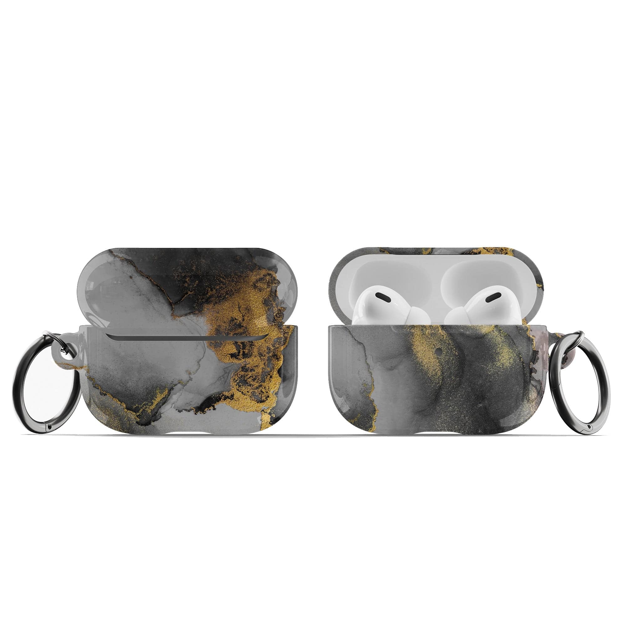 Perfect Gentleman | Marble Apple AirPods Case for AirPods 3 & AirPods Pro 1&2 Black