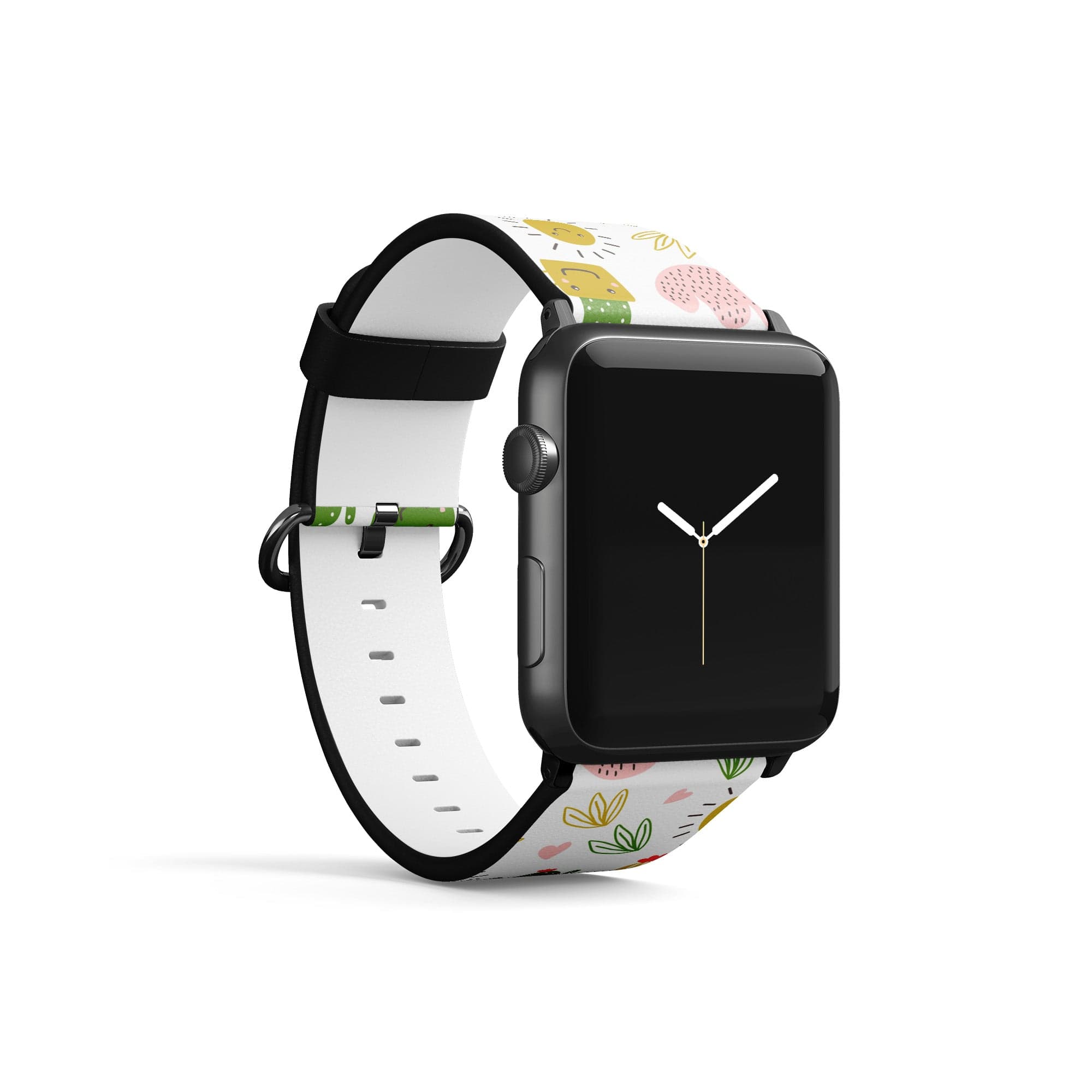 Prickly Sunshine | Cute Cactus Apple Watch Band for 38/40/41 mm Watch in Black