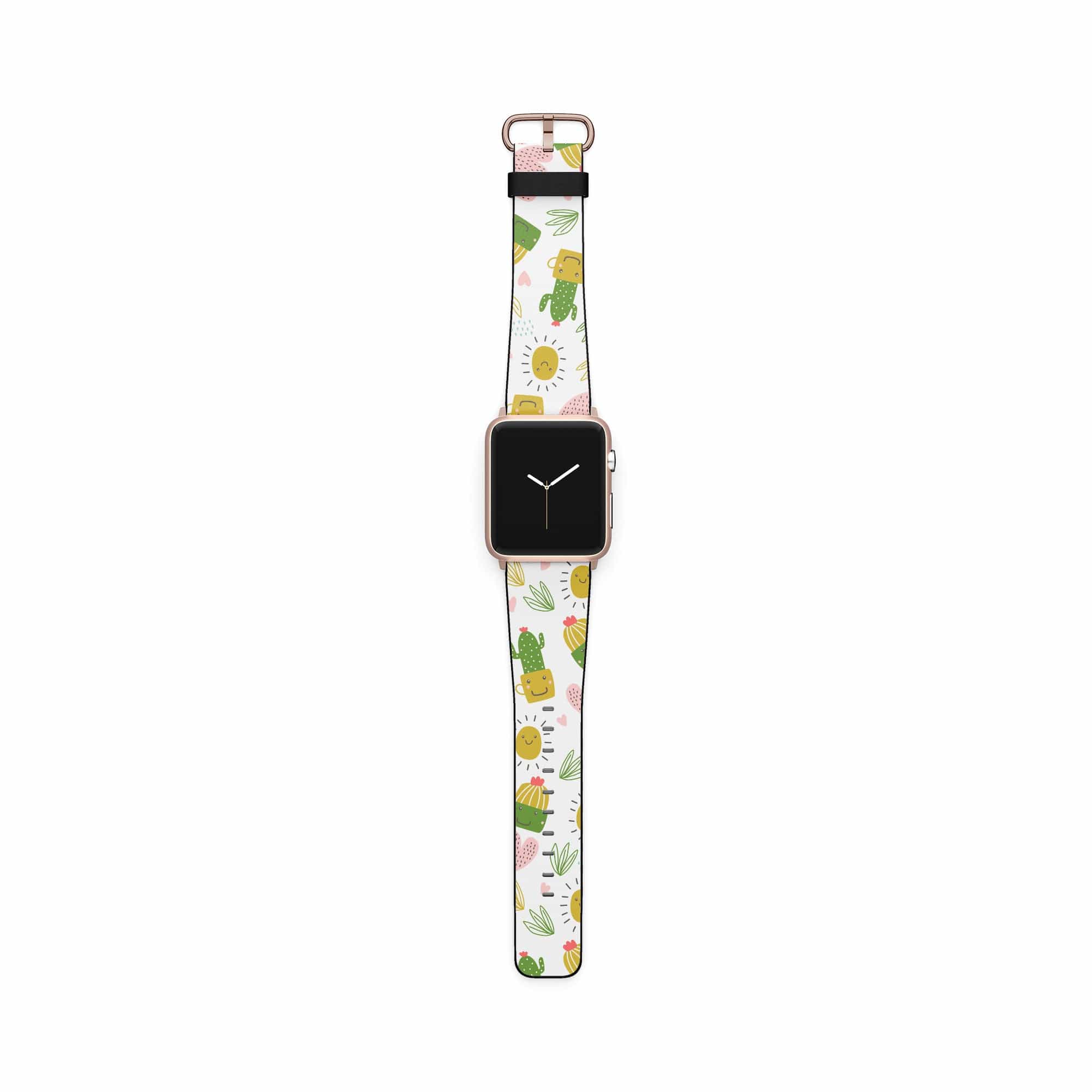 Prickly Sunshine | Cute Cactus Apple Watch Band for 38/40/41 mm Watch in Rose Gold