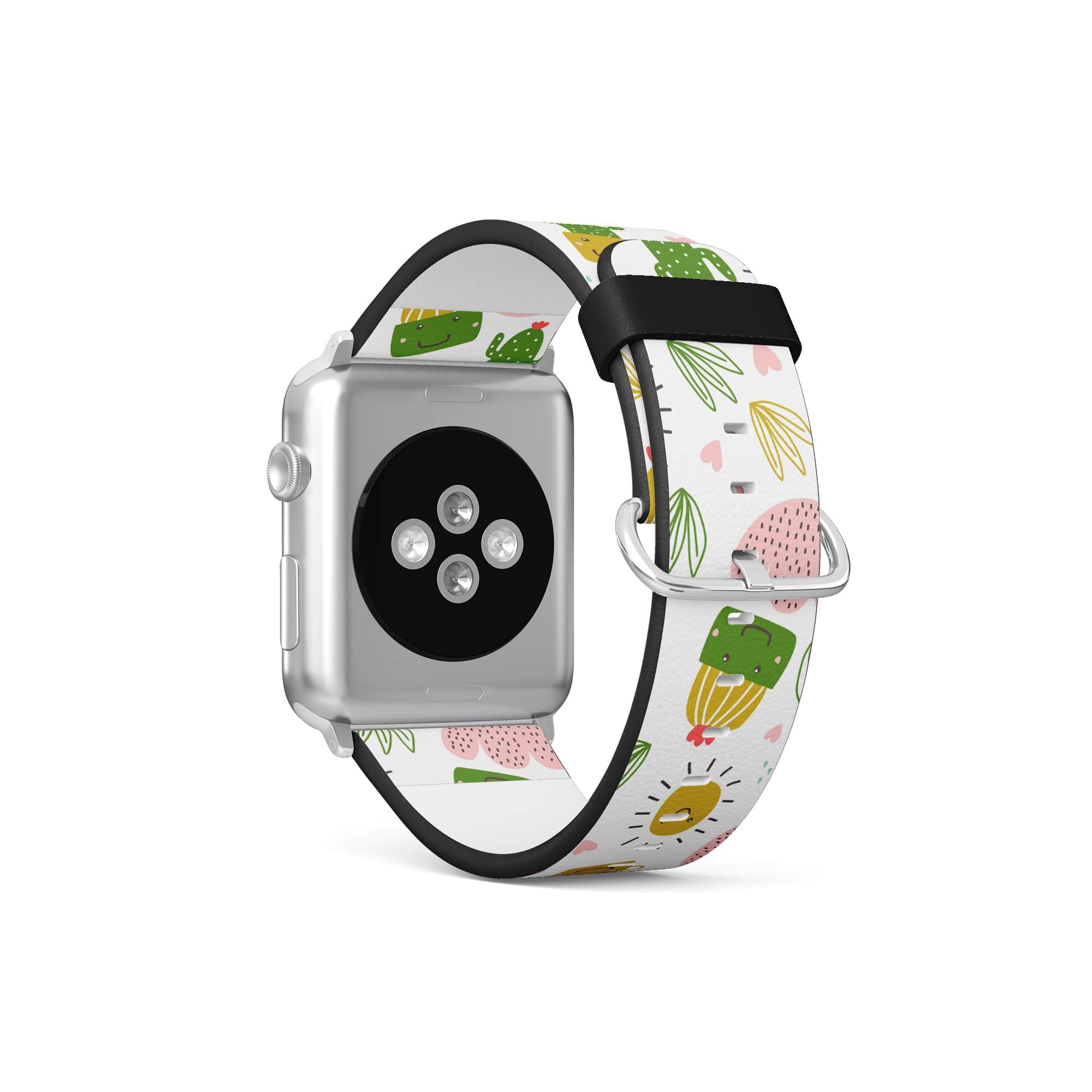 Prickly Sunshine | Cute Cactus Apple Watch Band for 38/40/41 mm Watch in Silver