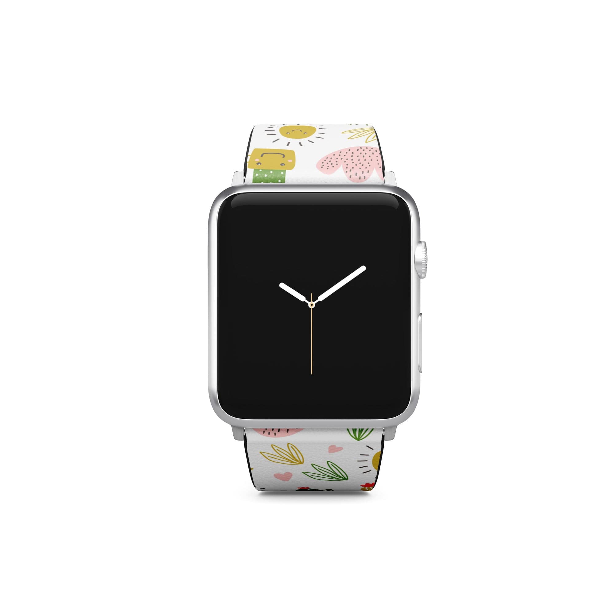 Prickly Sunshine | Cute Cactus Apple Watch Band for 38/40/41 mm Watch in Silver