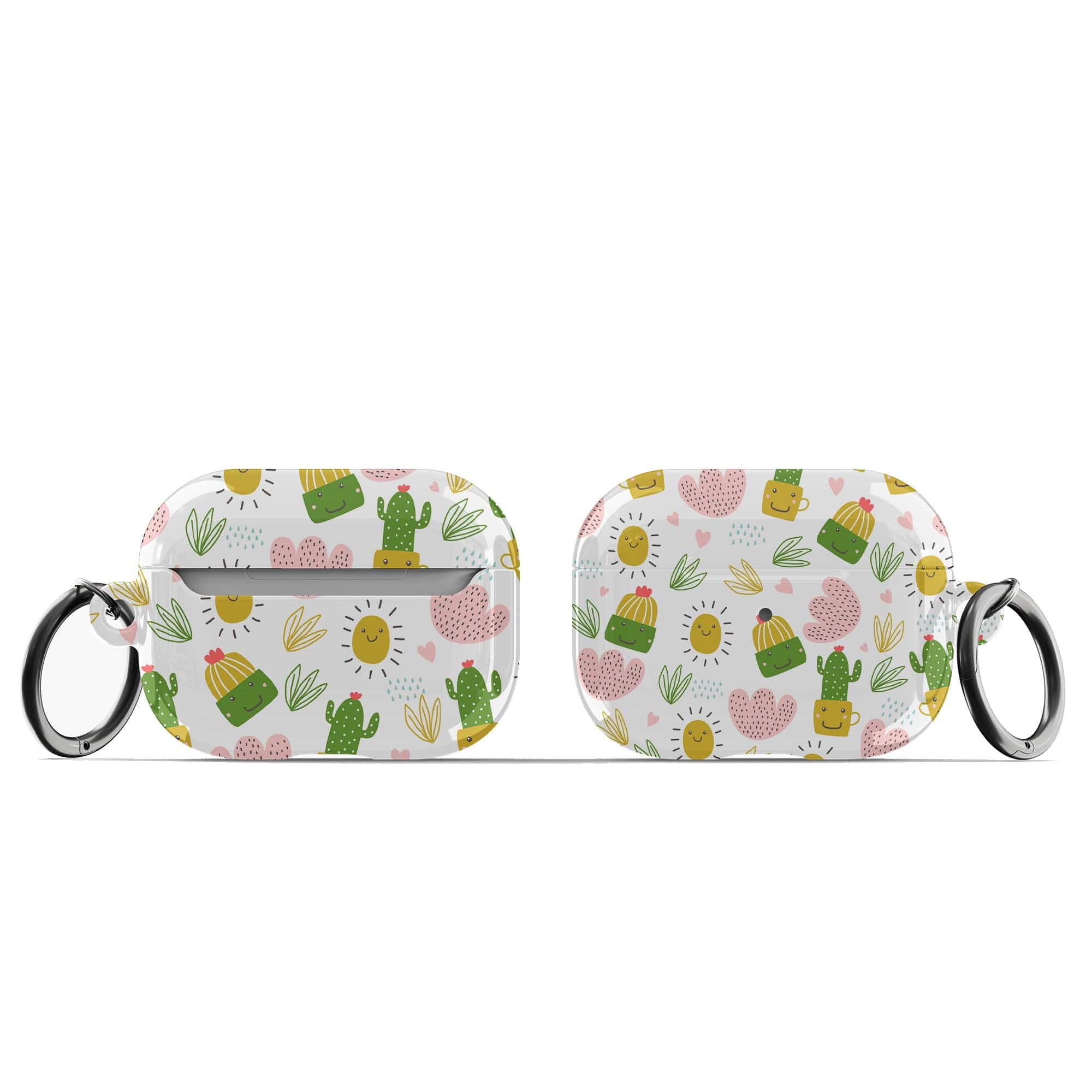 Prickly Sunshine | Cute Cactus Apple AirPods Case for AirPods 3 & AirPods Pro 1&2 Black