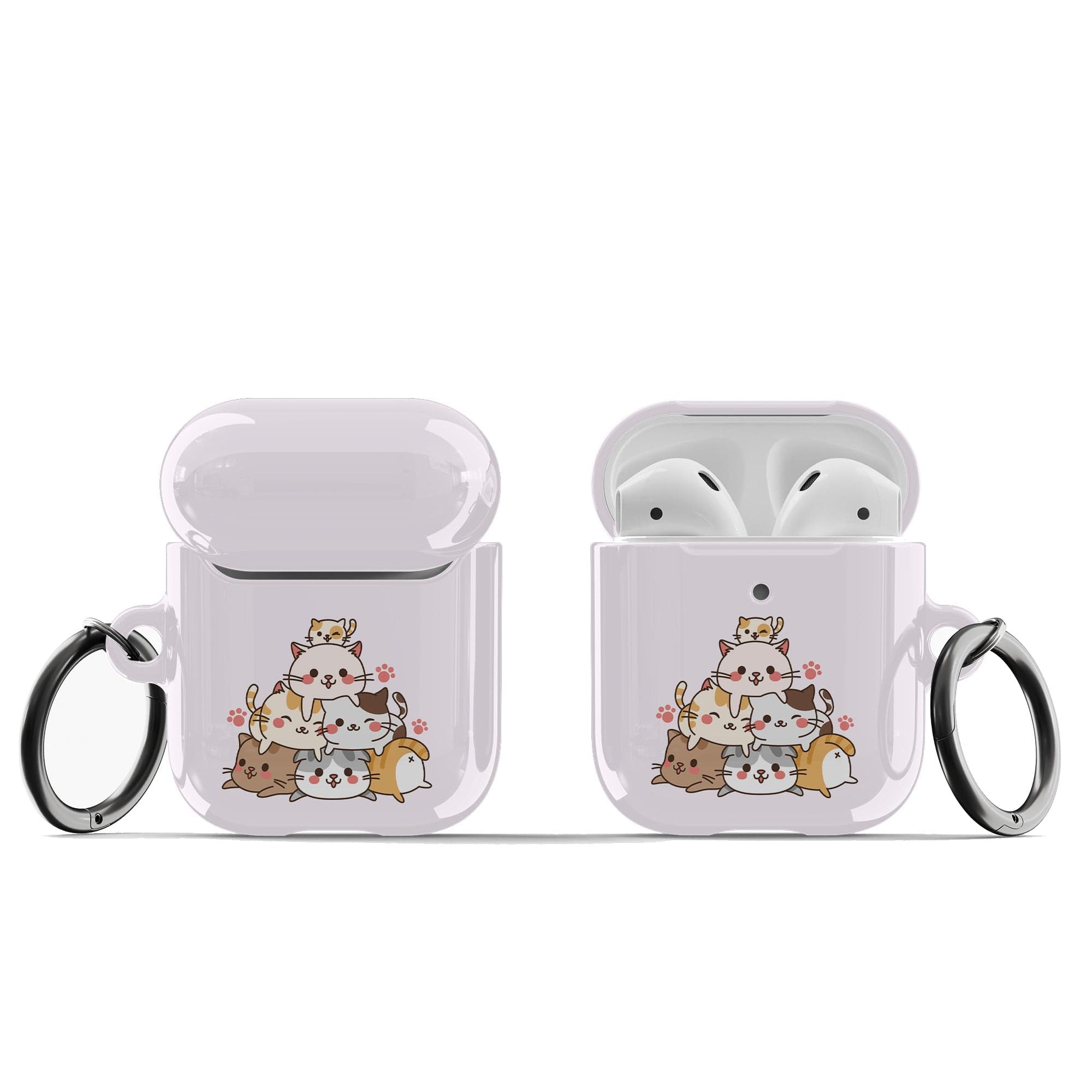 Purrramid | Cat  Apple AirPods Case for AirPods 1&2 Black