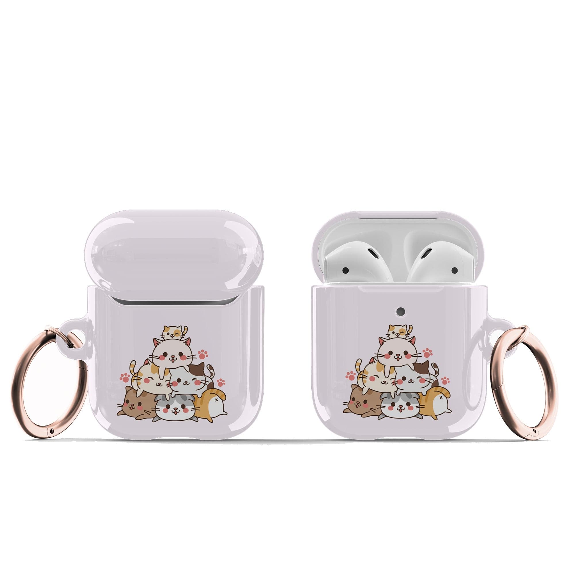 Purrramid | Cat  Apple AirPods Case for AirPods 1&2 Rose Gold