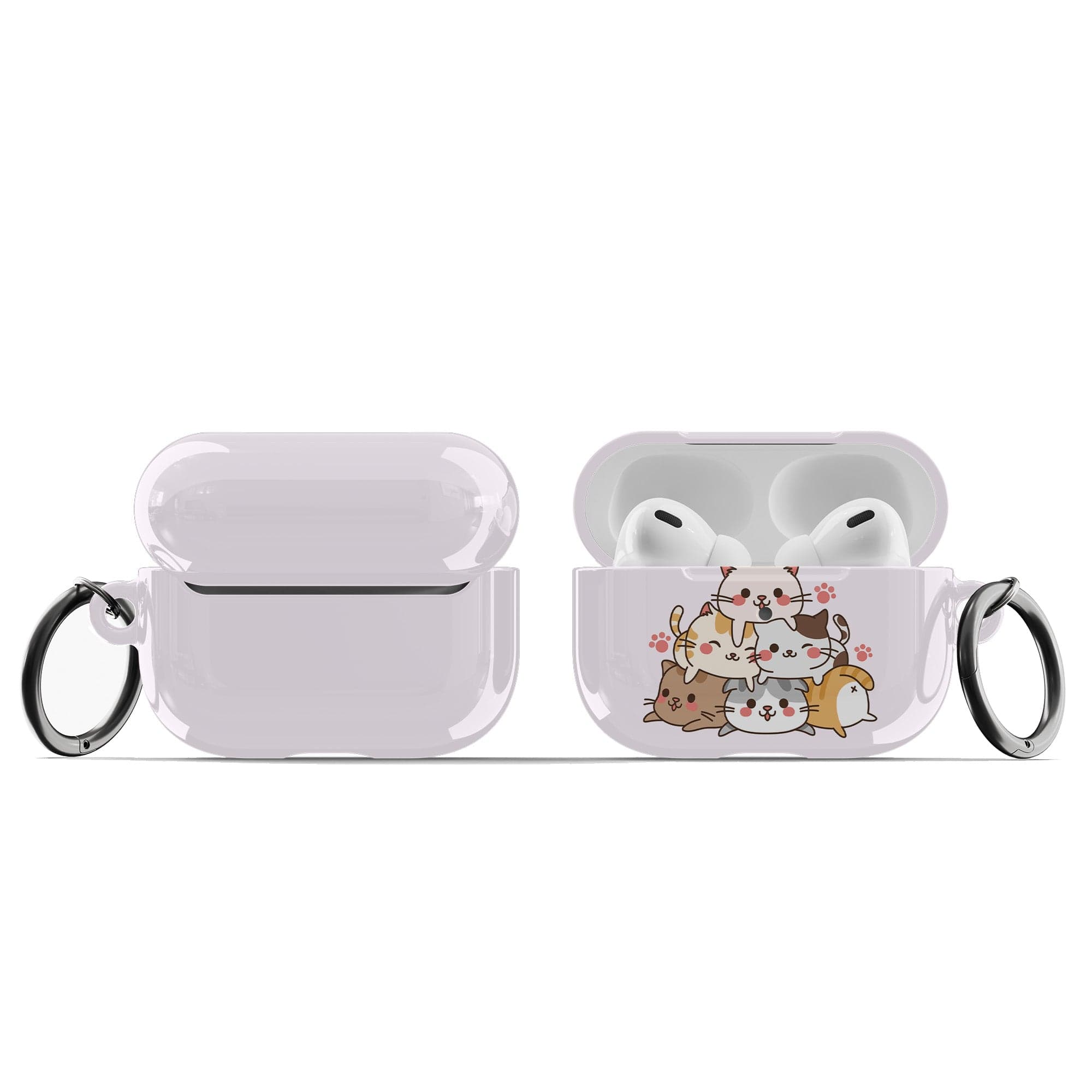 Purrramid | Cat  Apple AirPods Case for AirPods 3 & AirPods Pro 1&2 Black