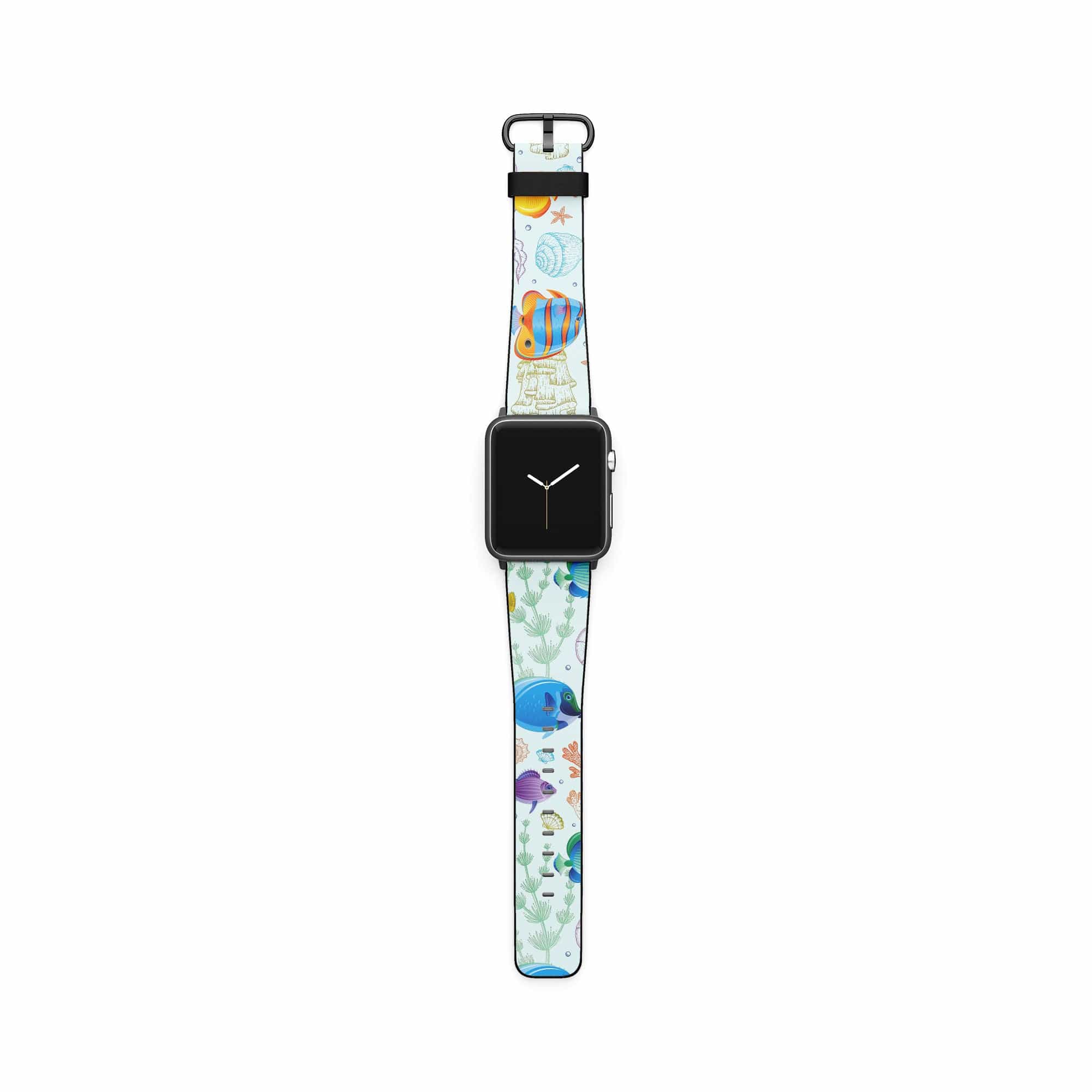 Radiant Reef | Tropical Fish Apple Watch Band for 38/40/41 mm Watch in Black