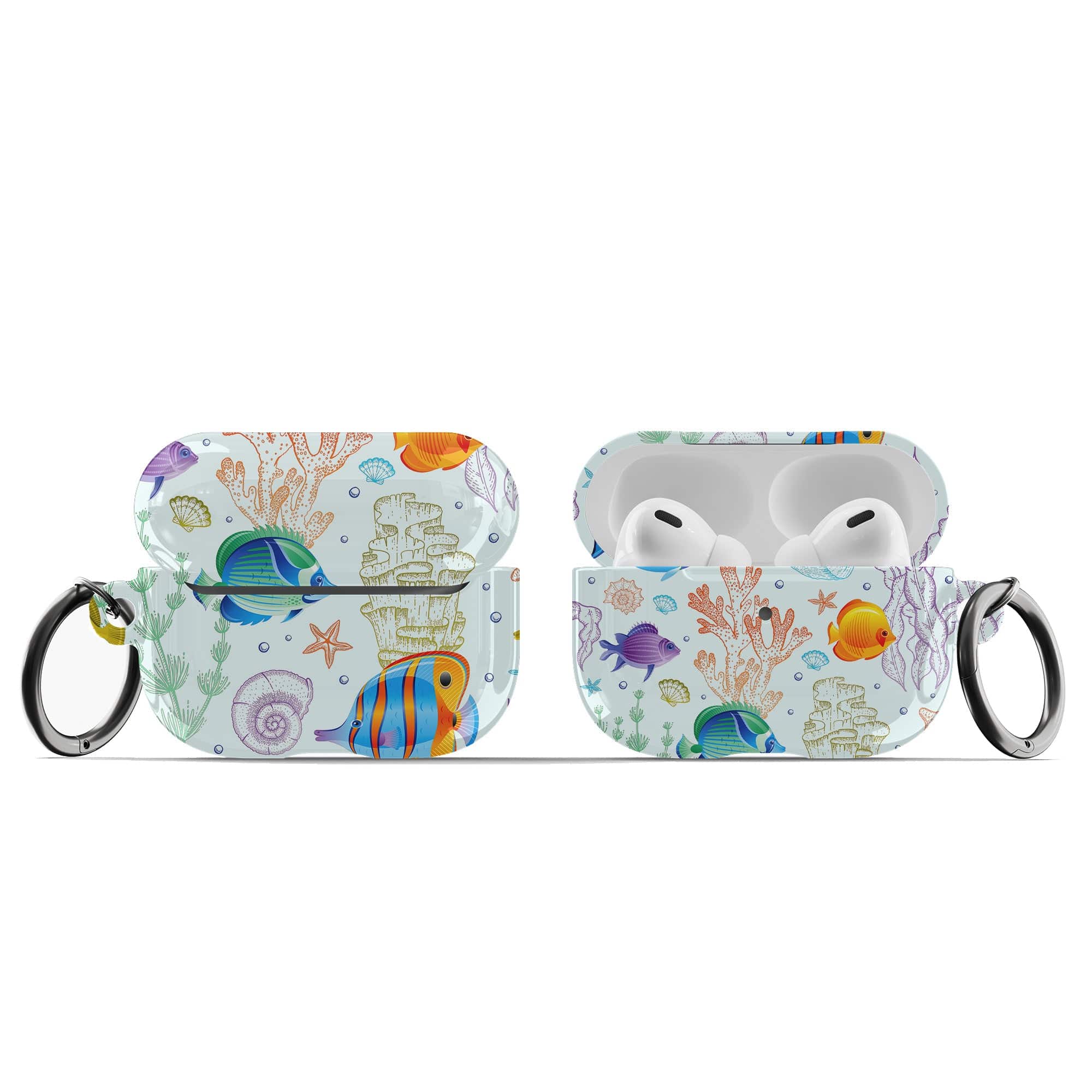 Radiant Reef | Tropical Fish Apple AirPods Case for AirPods 3 & AirPods Pro 1&2 Black