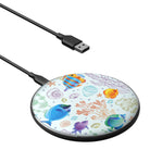 Radiant Reef | Tropical Fish Wireless Charging Pad in Black