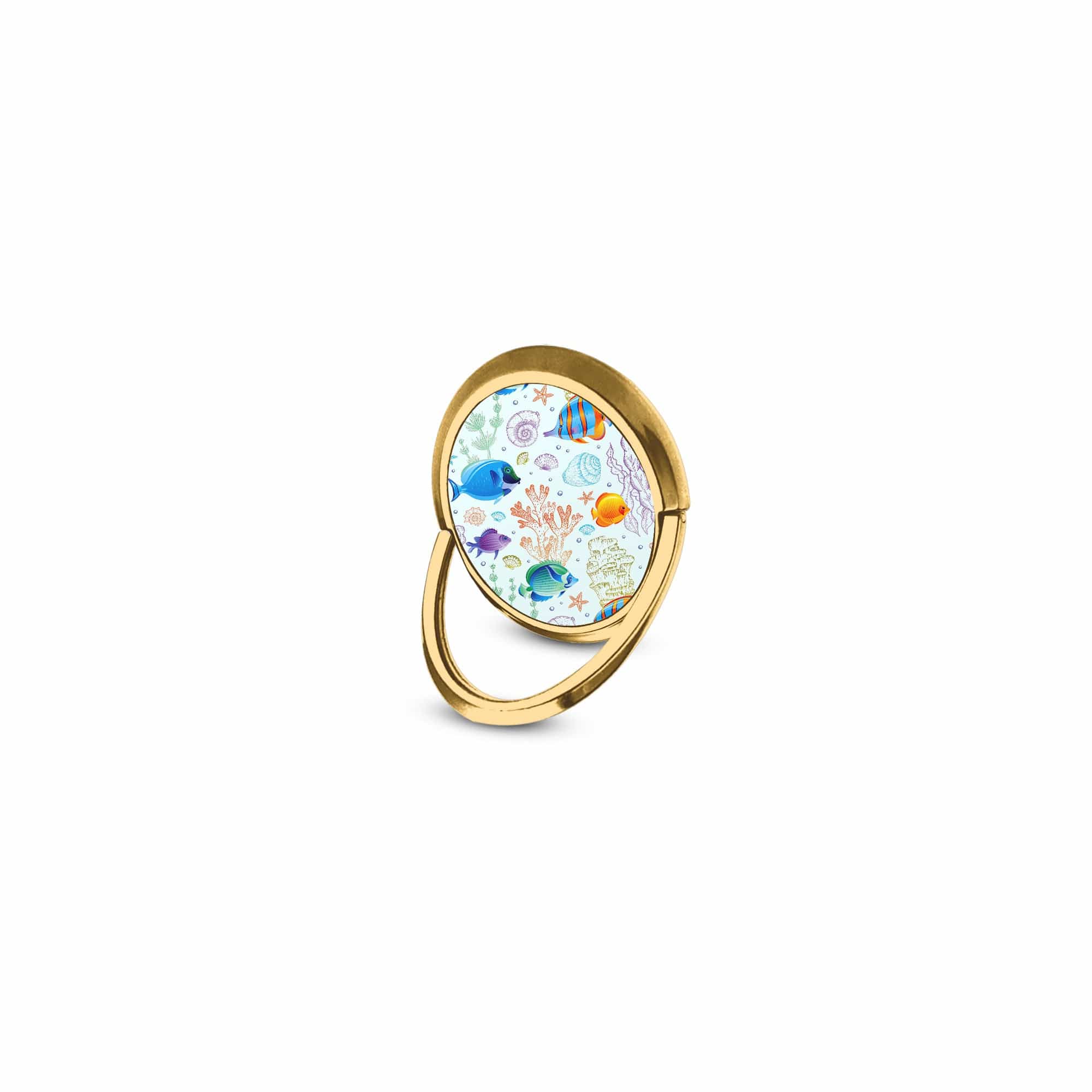 Radiant Reef | Tropical Fish Ring Holder in Gold