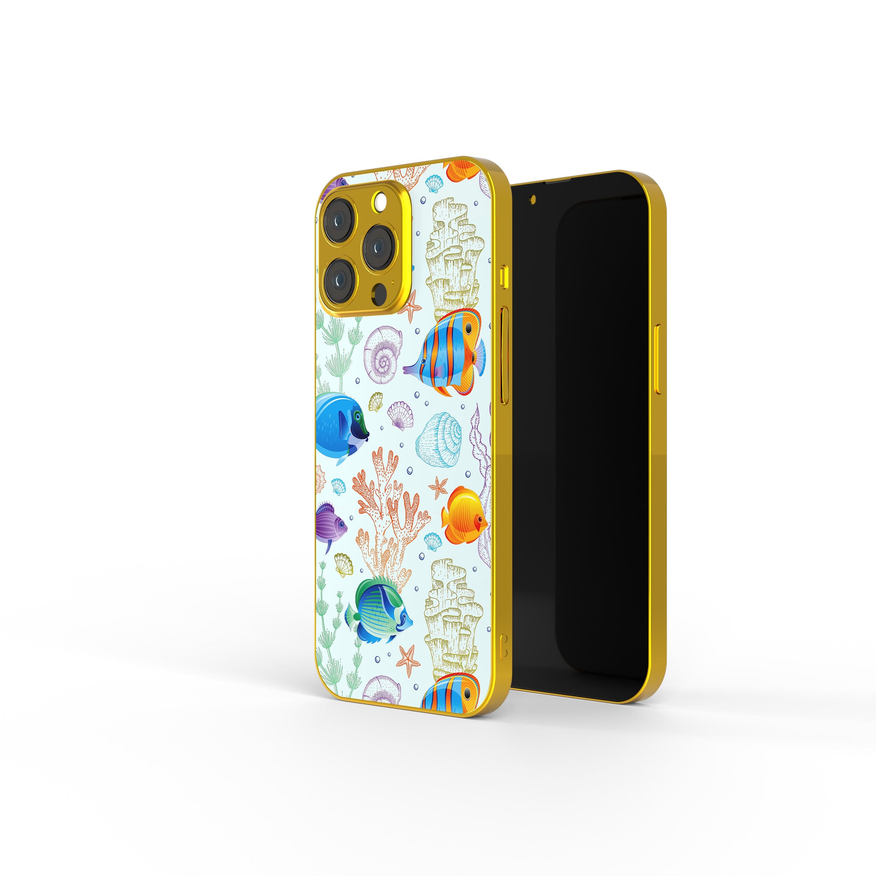 Radiant Reef | Tropical Fish Precious Metals Case in Gold