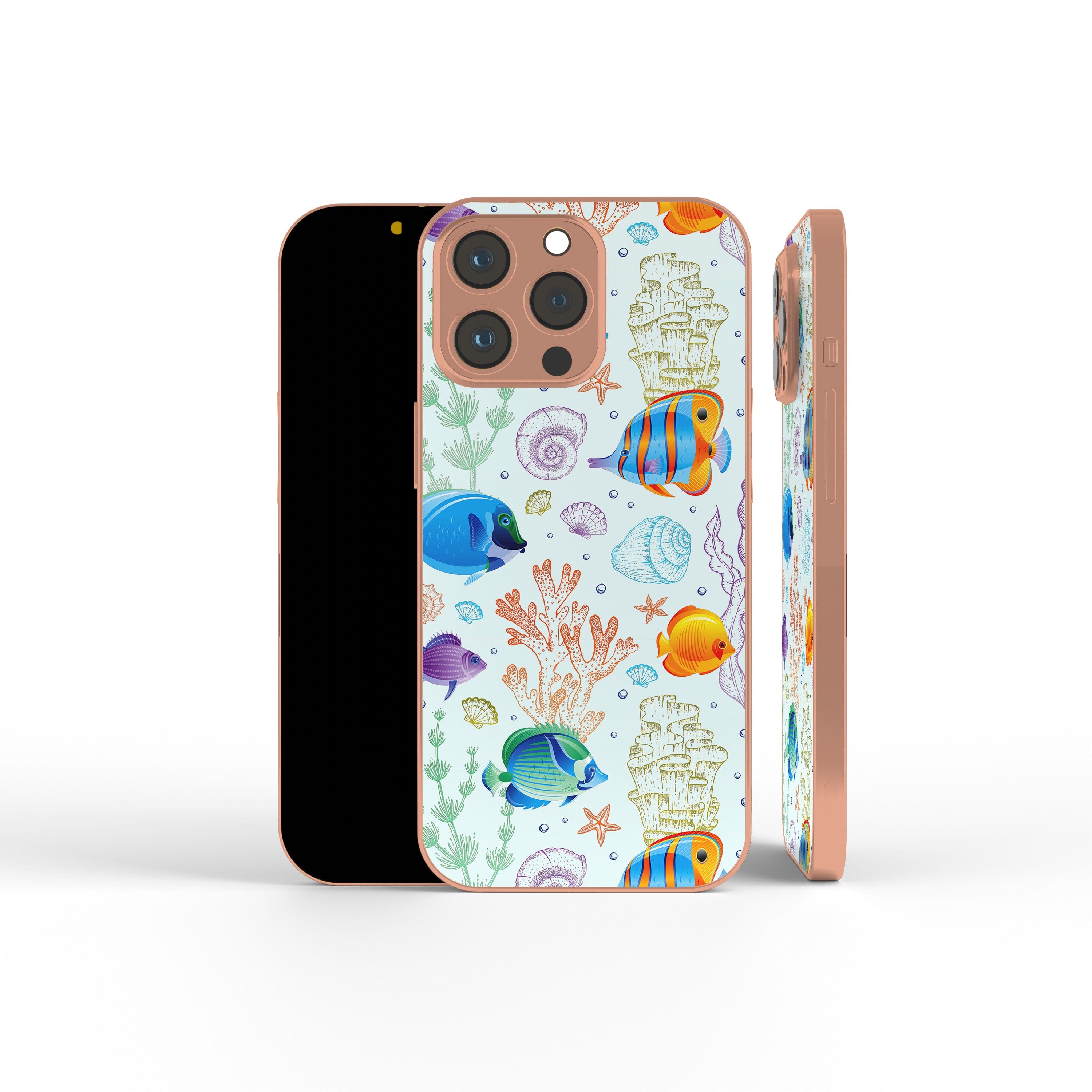 Radiant Reef | Tropical Fish Precious Metals Case in Rose Gold