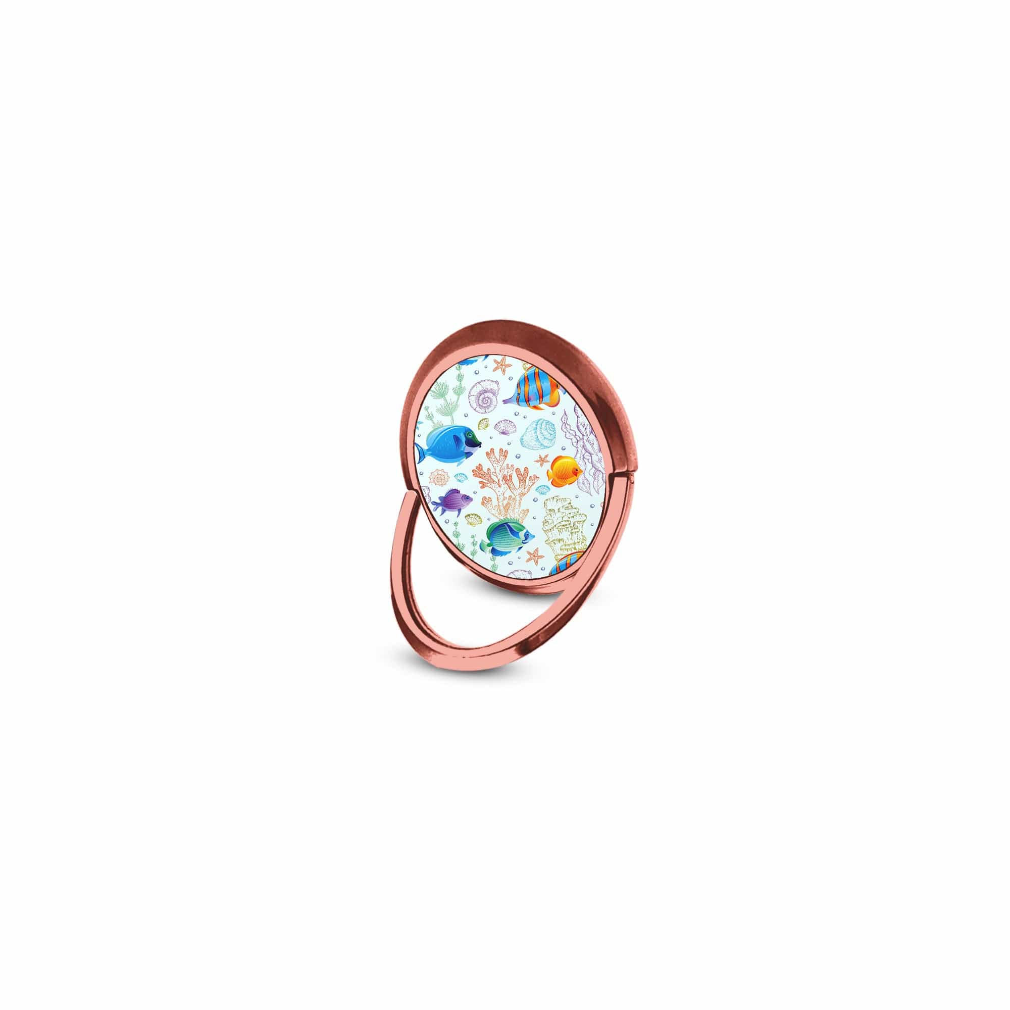 Radiant Reef | Tropical Fish Ring Holder in Rose Gold