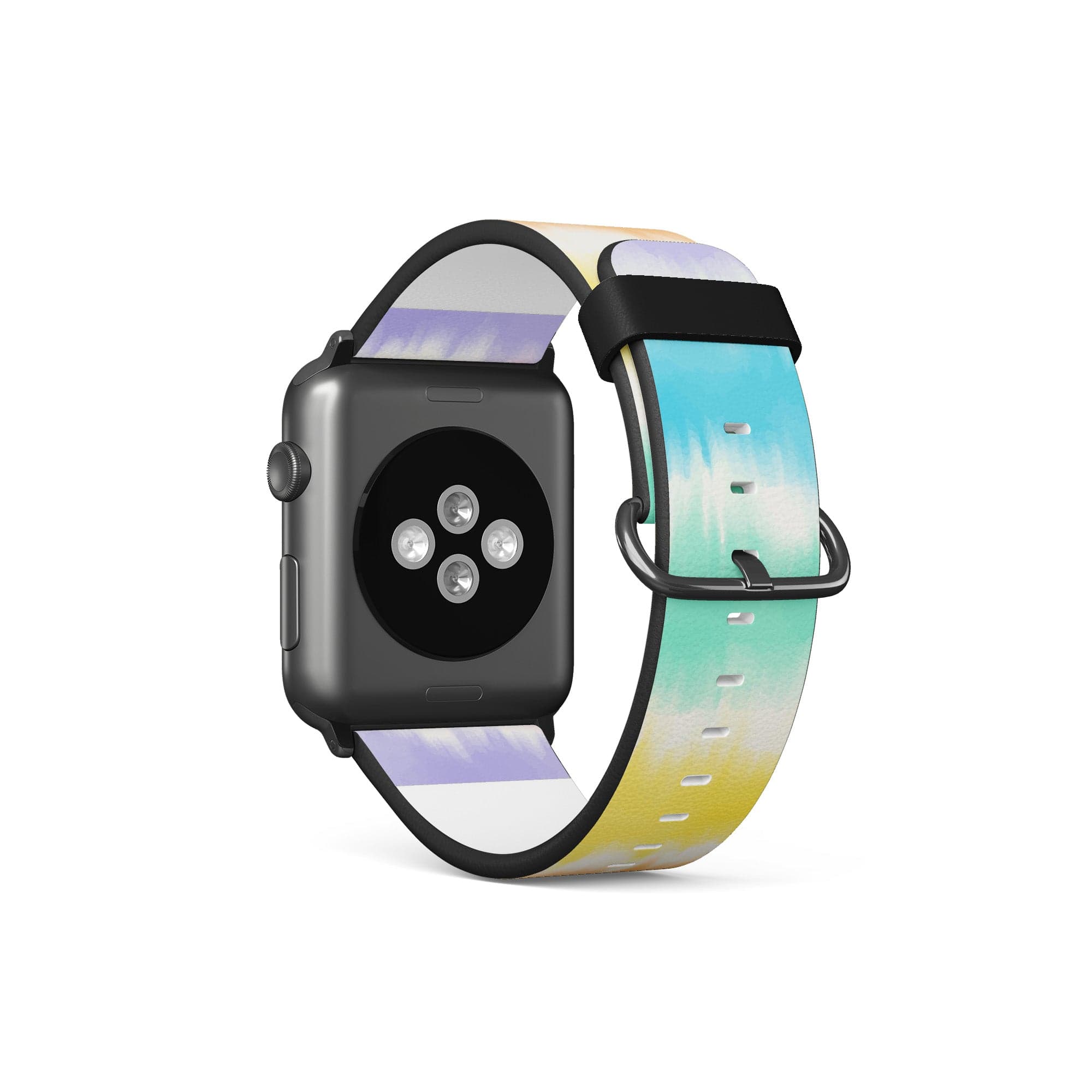 Rainbow Static | Tie Dye Apple Watch Band for 38/40/41 mm Watch in Black