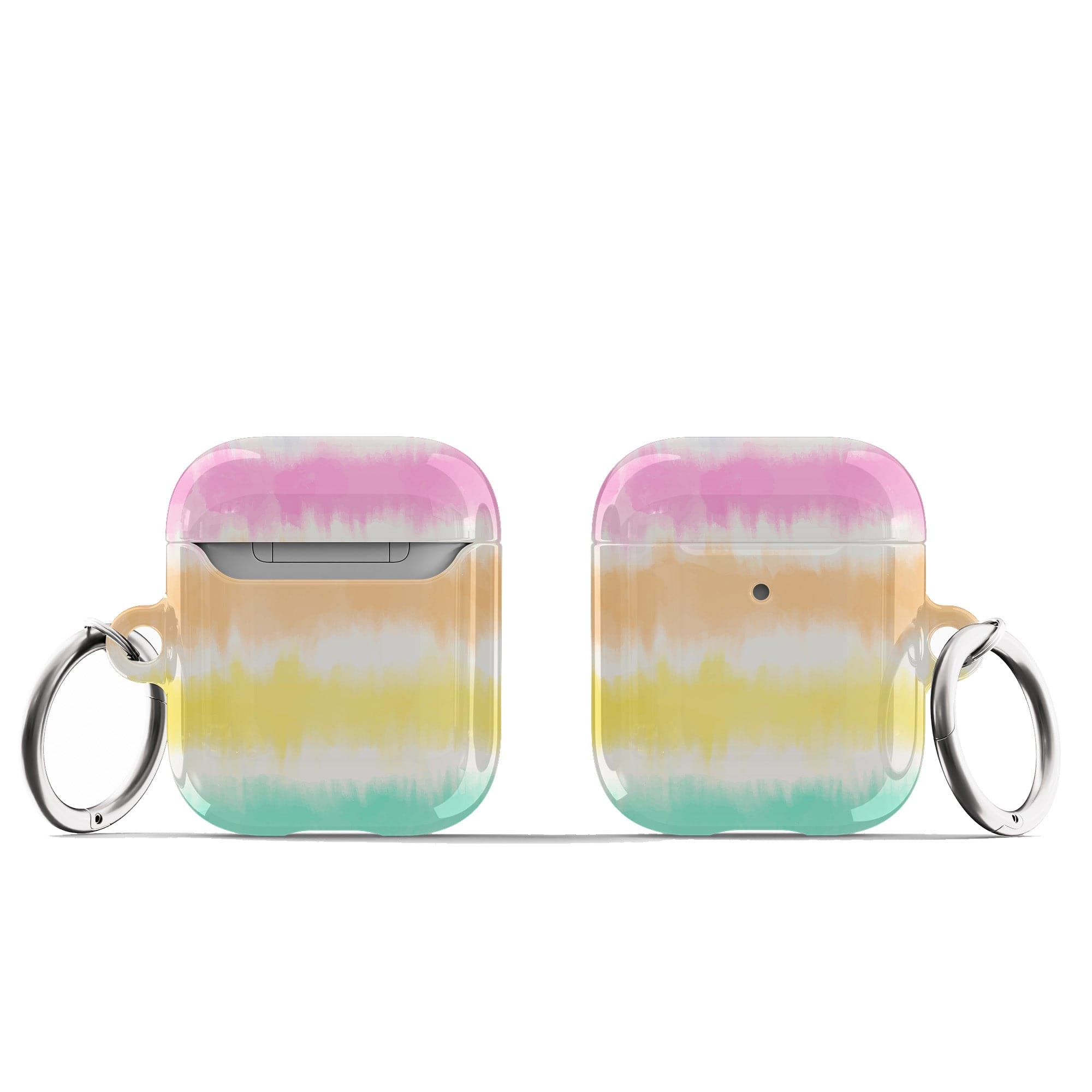 Rainbow Static | Tie Dye Apple AirPods Case for AirPods 1&2 Silver