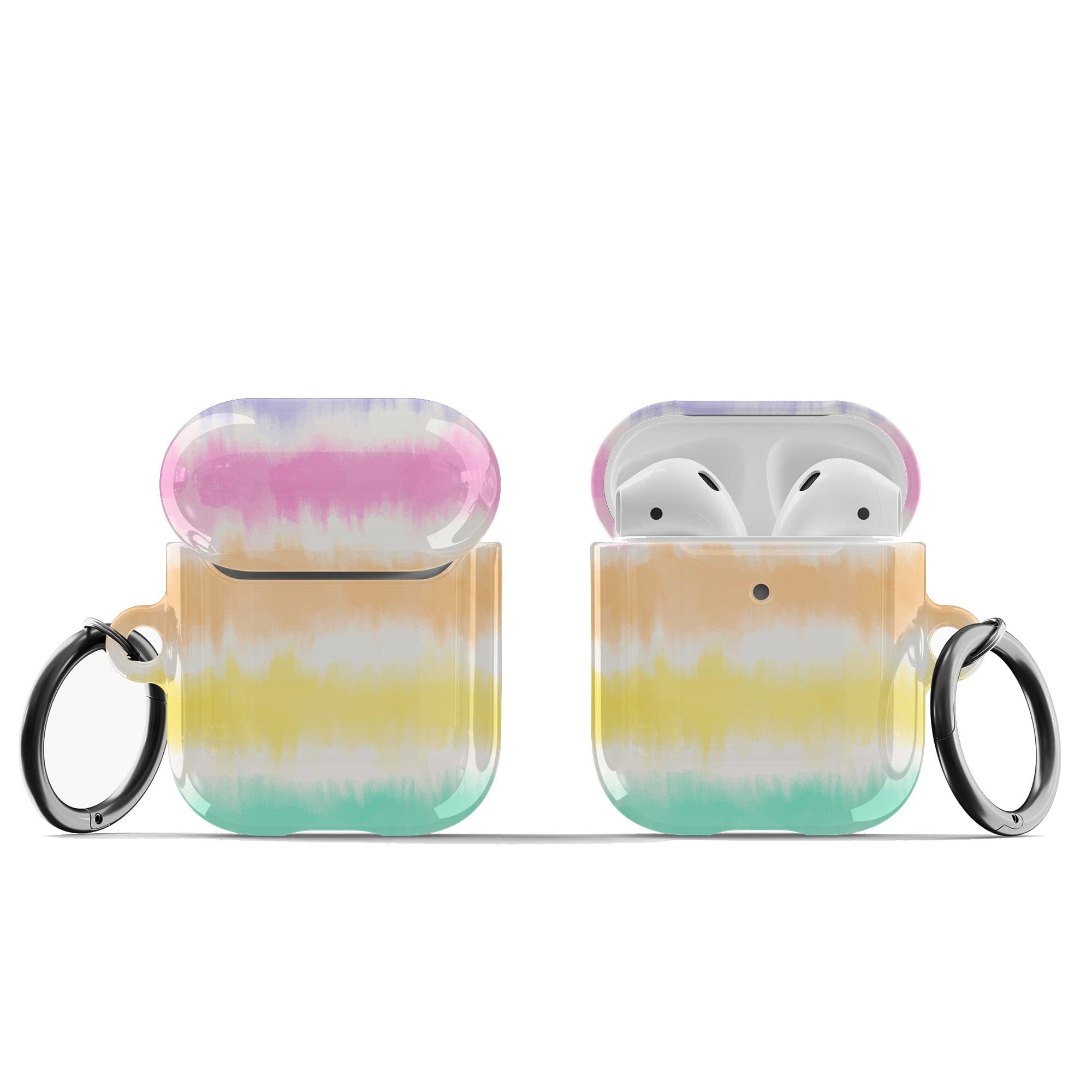 Rainbow Static | Tie Dye Apple AirPods Case for AirPods 1&2 Black