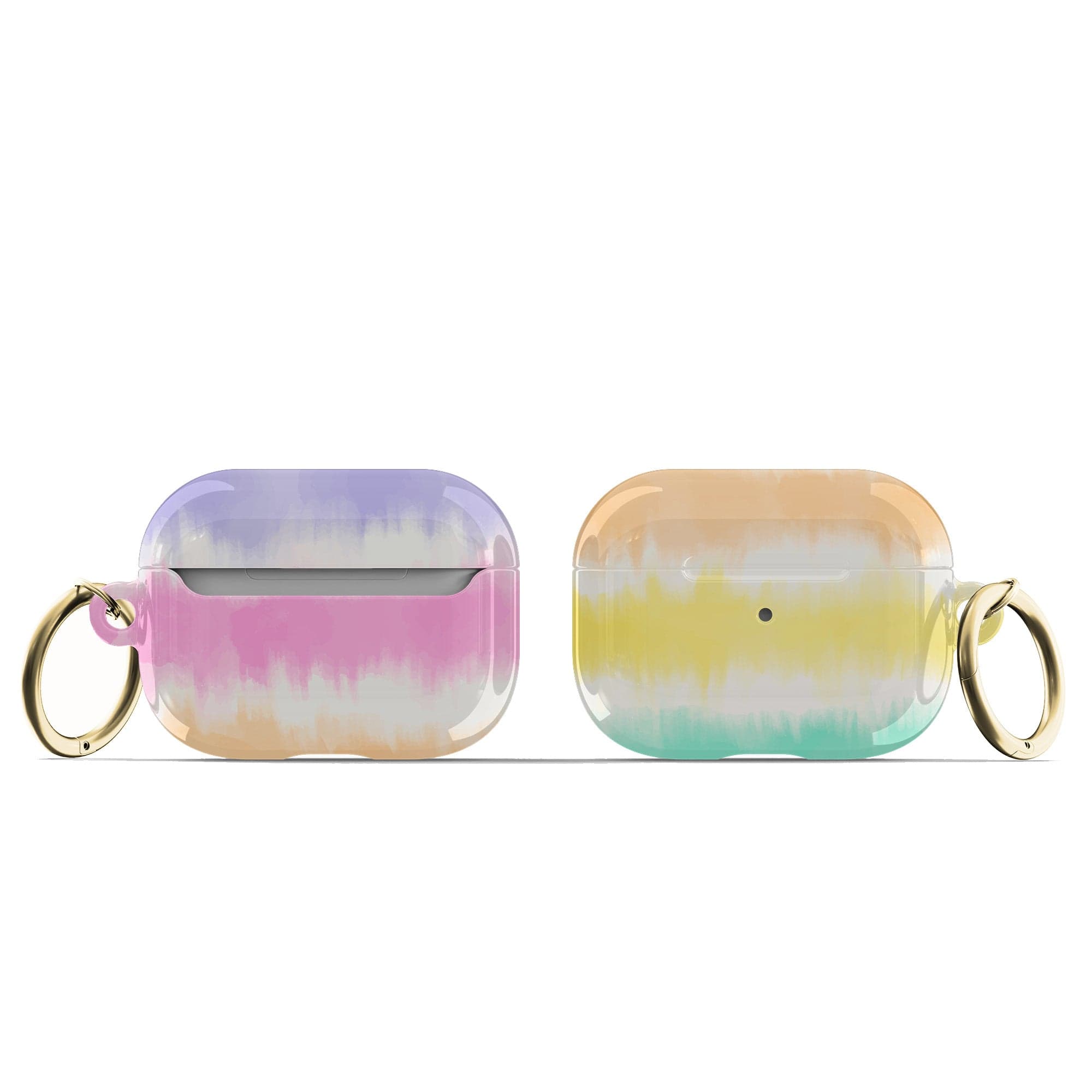 Rainbow Static | Tie Dye Apple AirPods Case for AirPods 3 & AirPods Pro 1&2 Gold