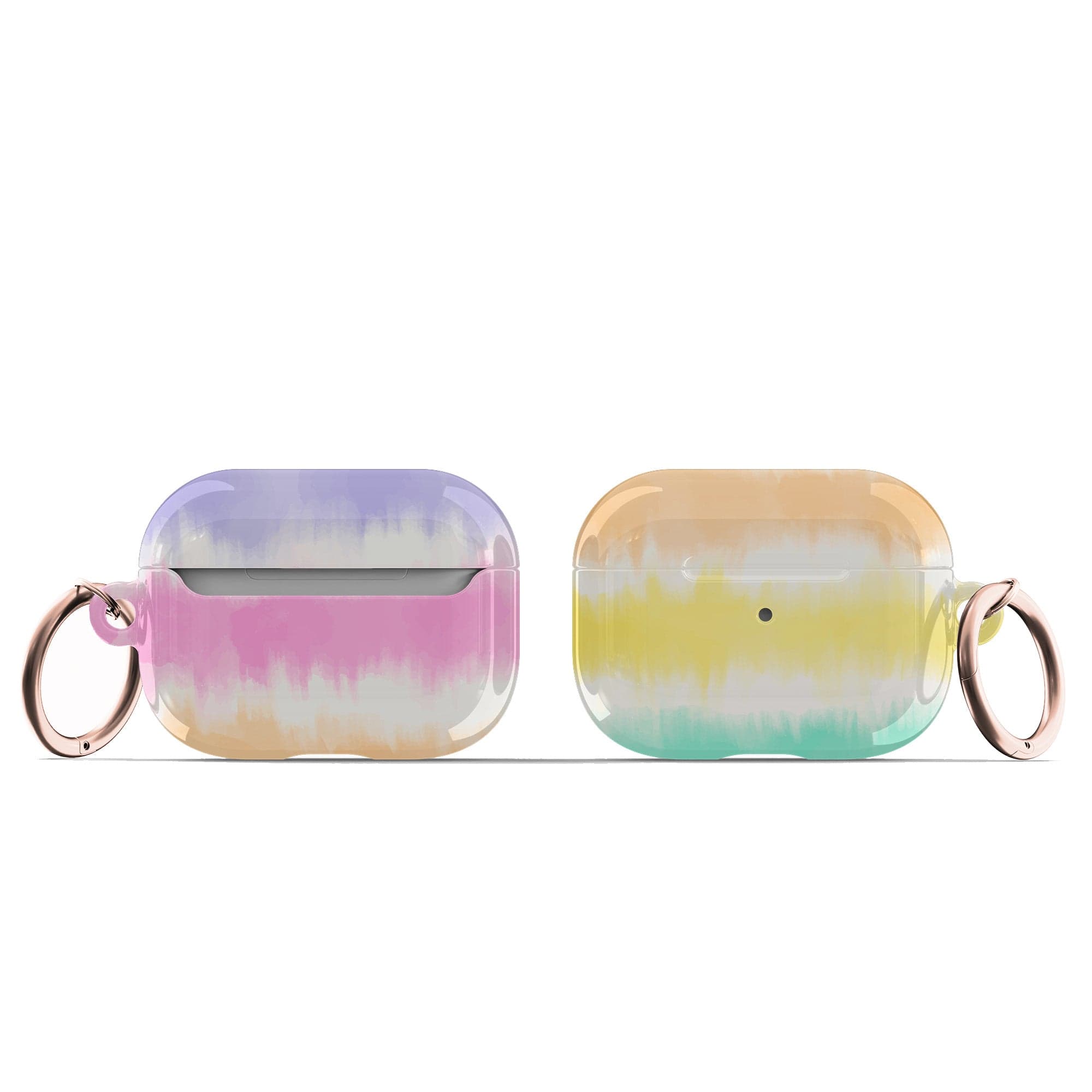 Rainbow Static | Tie Dye Apple AirPods Case for AirPods 3 & AirPods Pro 1&2 Rose Gold