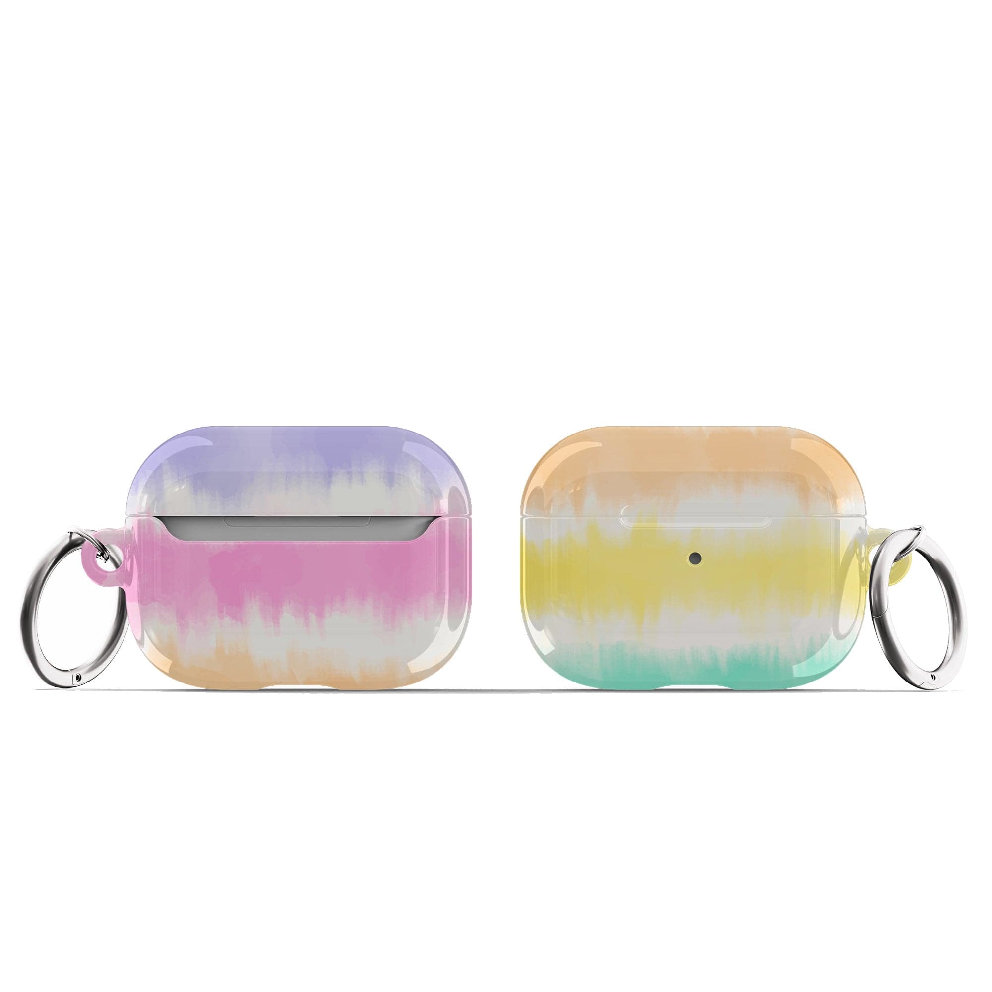 Rainbow Static | Tie Dye Apple AirPods Case for AirPods 3 & AirPods Pro 1&2 Silver