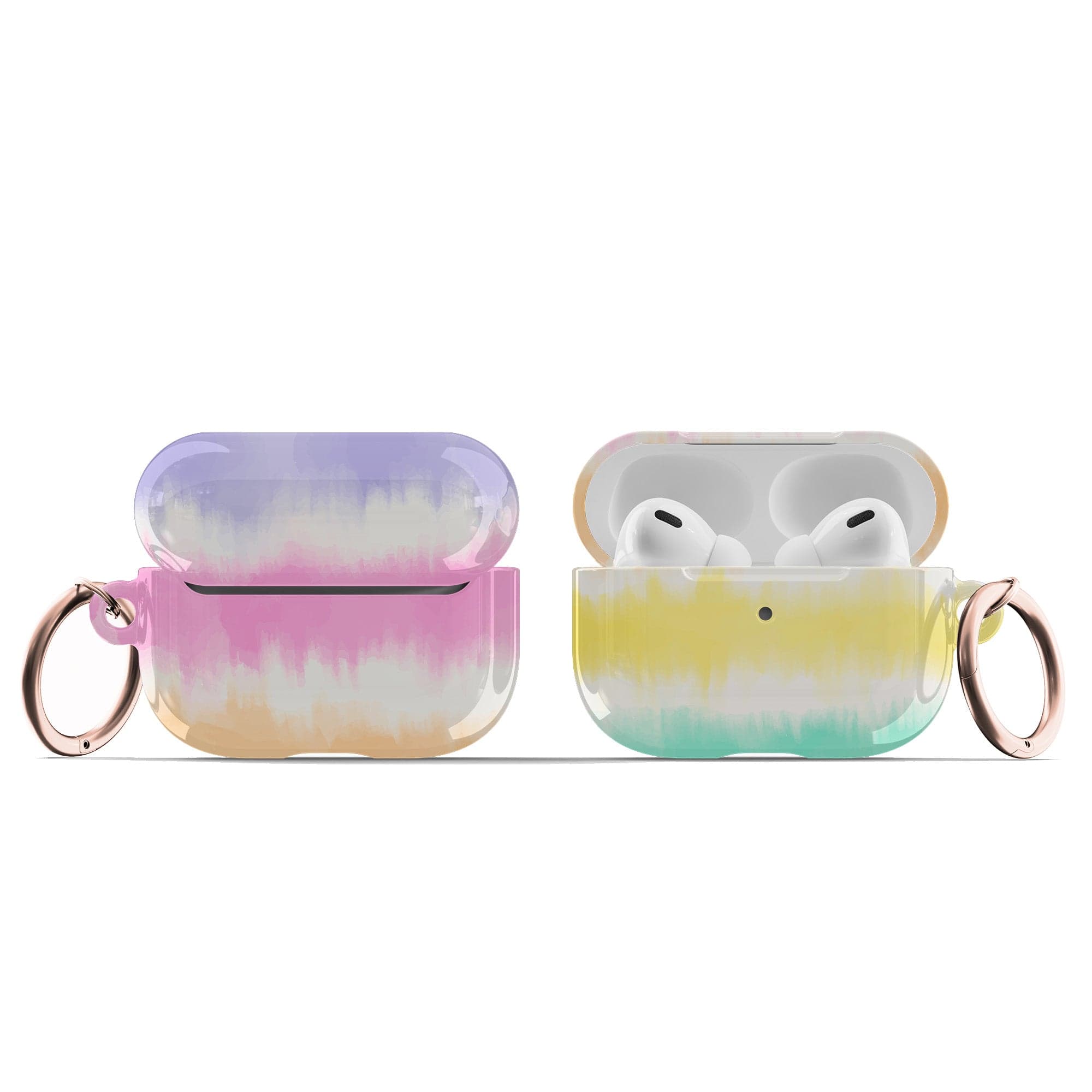 Rainbow Static | Tie Dye Apple AirPods Case for AirPods 3 & AirPods Pro 1&2 Rose Gold