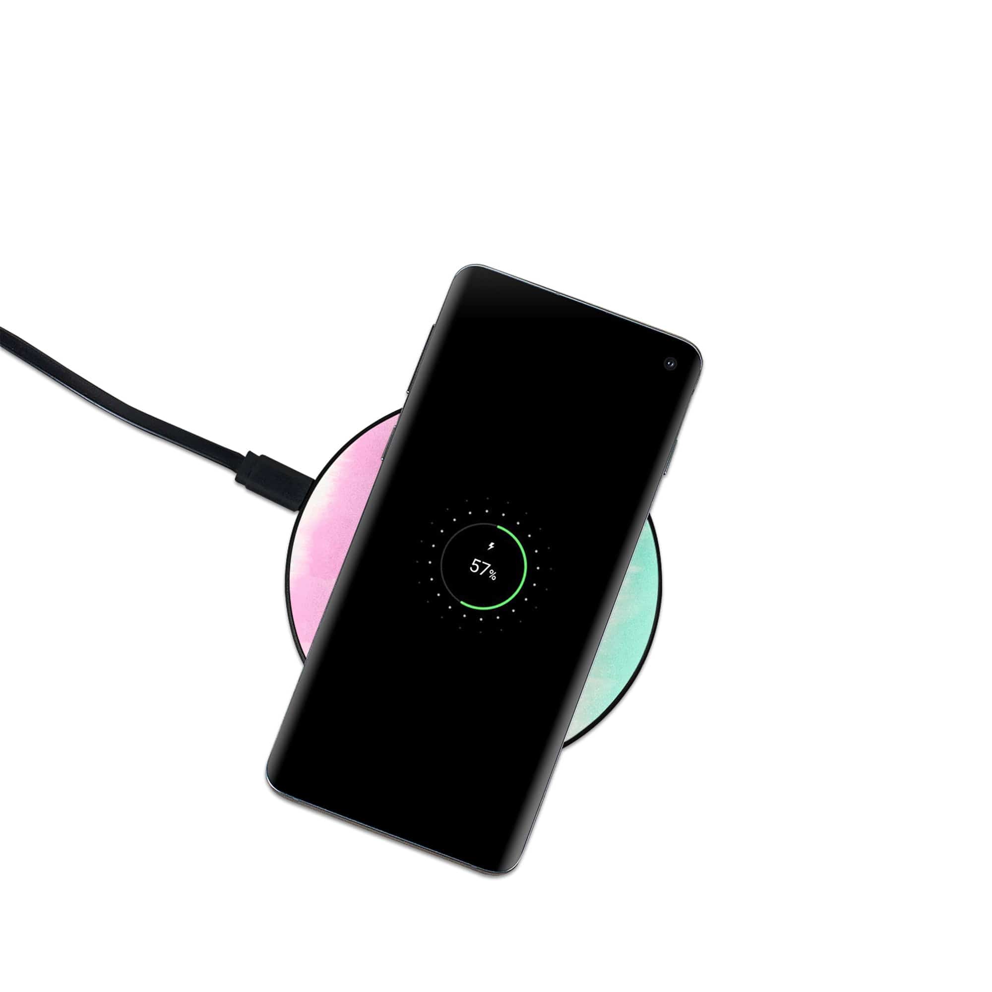 Rainbow Static | Tie Dye Wireless Charging Pad in Black