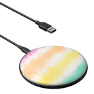 Rainbow Static | Tie Dye Wireless Charging Pad in Black