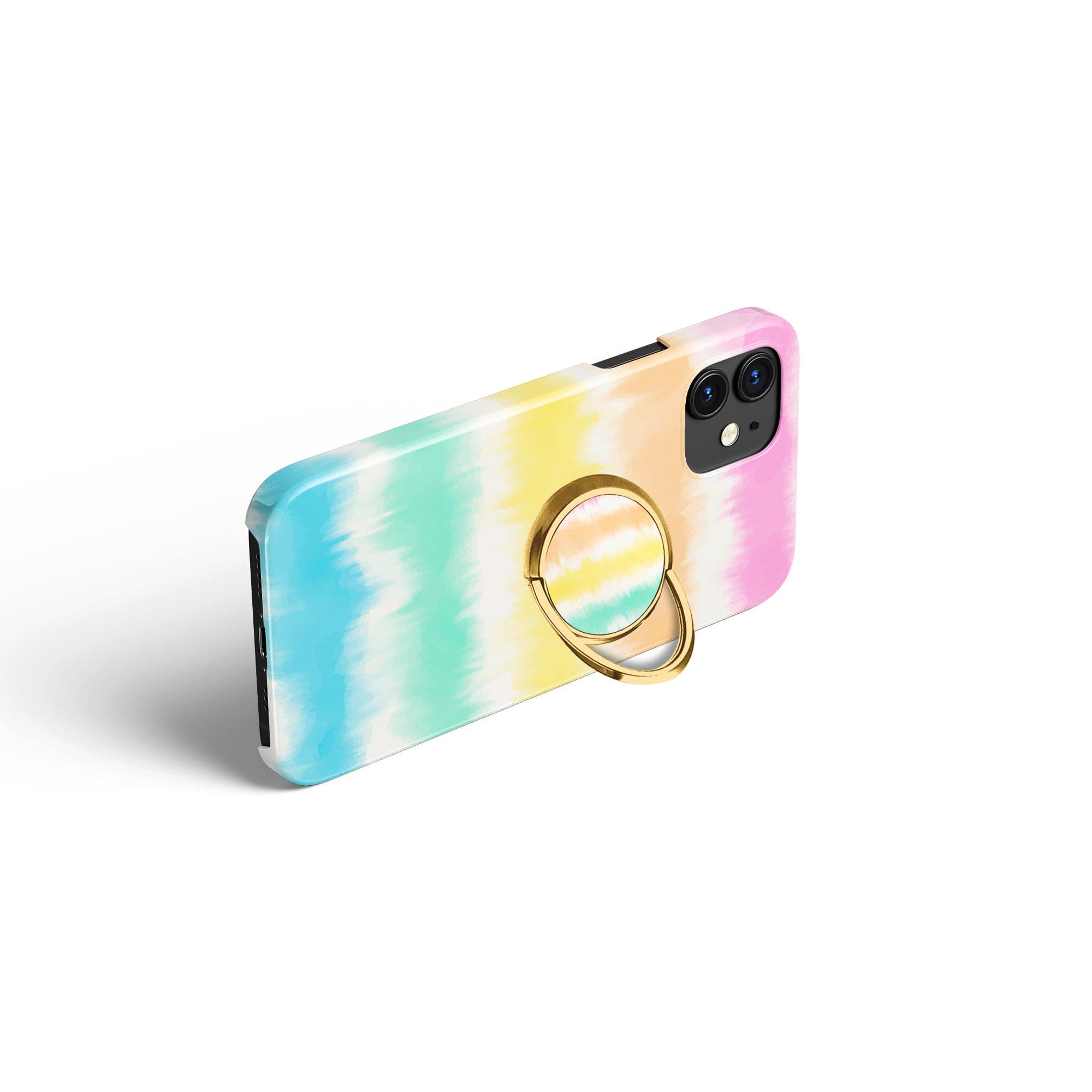 Rainbow Static | Tie Dye Ring Holder in Gold