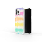 Rainbow Static | Tie Dye Precious Metals Case in Silver