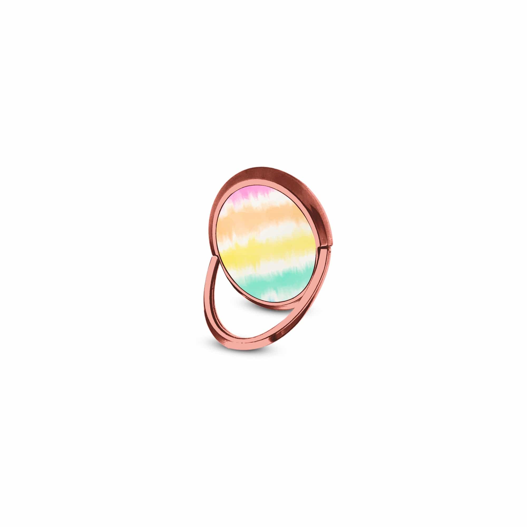 Rainbow Static | Tie Dye Ring Holder in Rose Gold