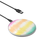 Rainbow Static | Tie Dye Wireless Charging Pad in Silver